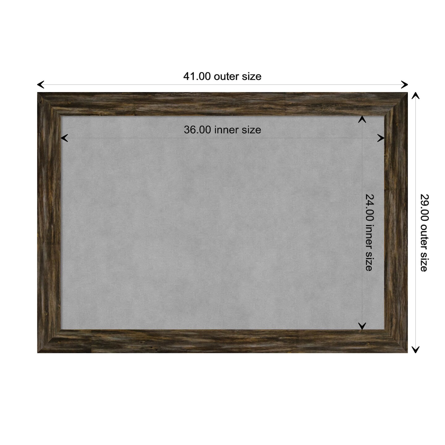 Fencepost Narrow Wood Framed Magnetic Board