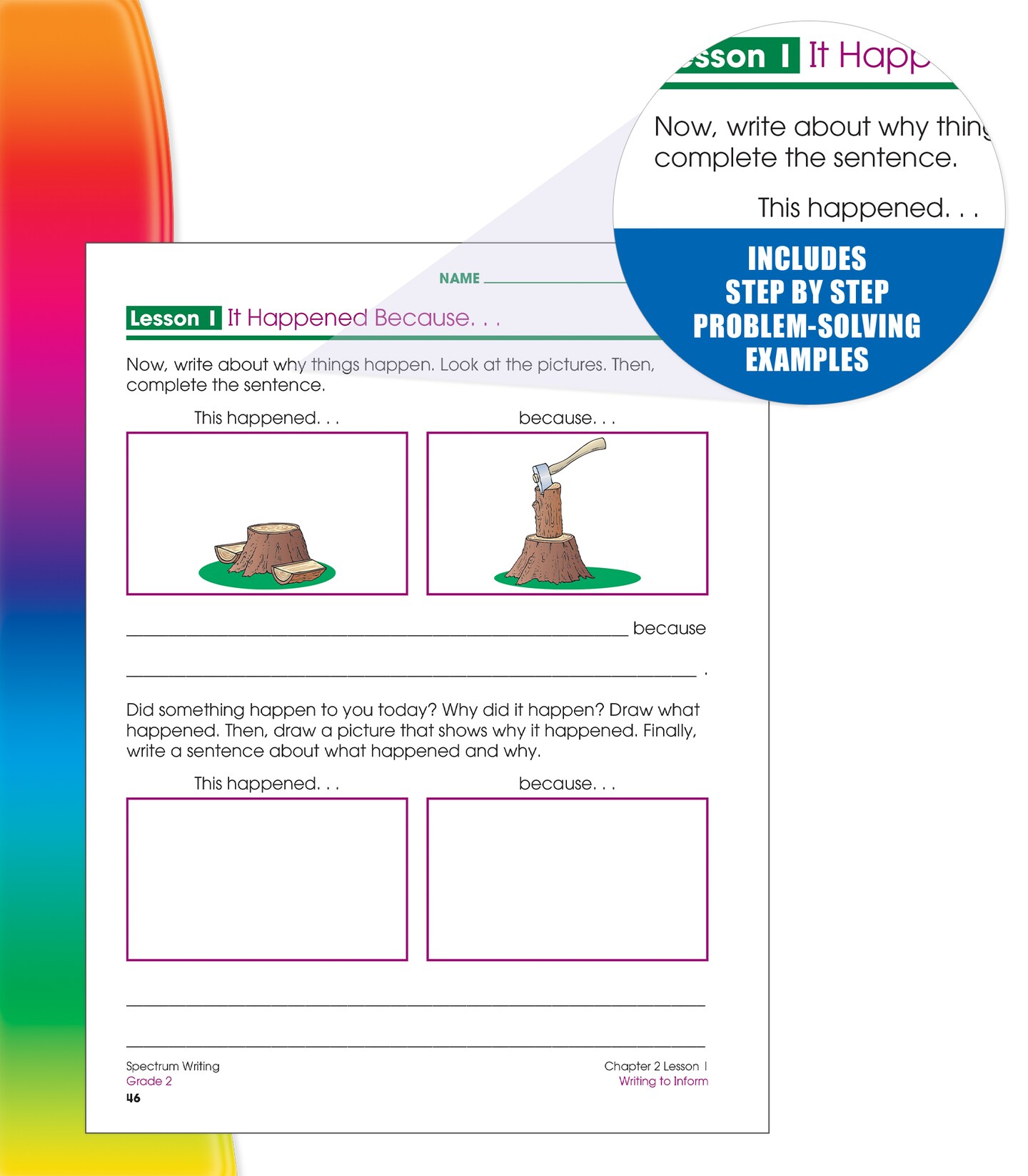 Spectrum Writing Workbook Grade 2, Ages 7 to 8, Second Grade Writing Workbook, Informative, Opinion, Letters, and Story Writing Prompts, Writing Practice for Kids - 112 Pages