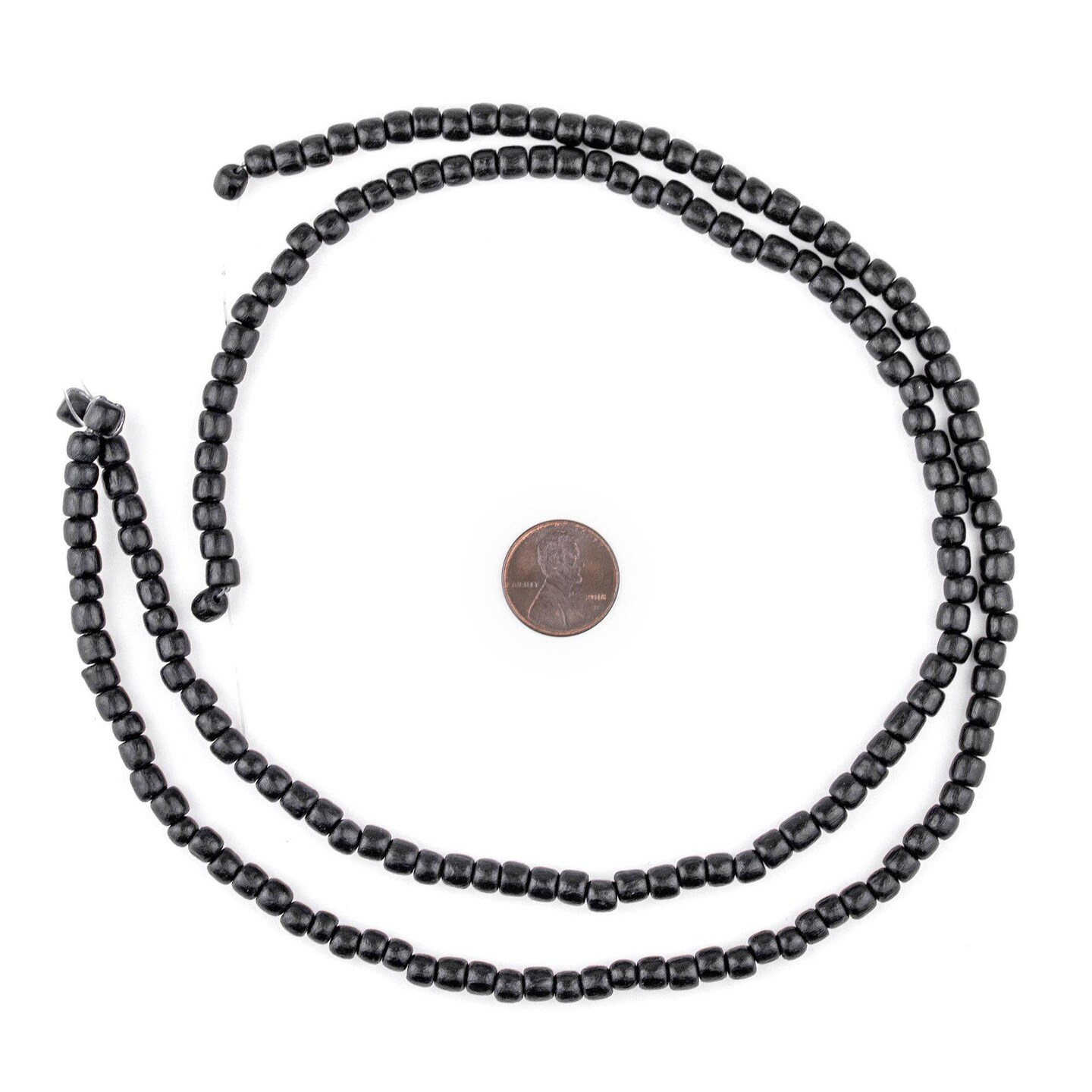 TheBeadChest Black Nugget Natural Wood Beads (5mm): Organic Eco-Friendly Wooden Bead Strand for DIY Jewelry, Crafts, Necklace and Bracelet Making