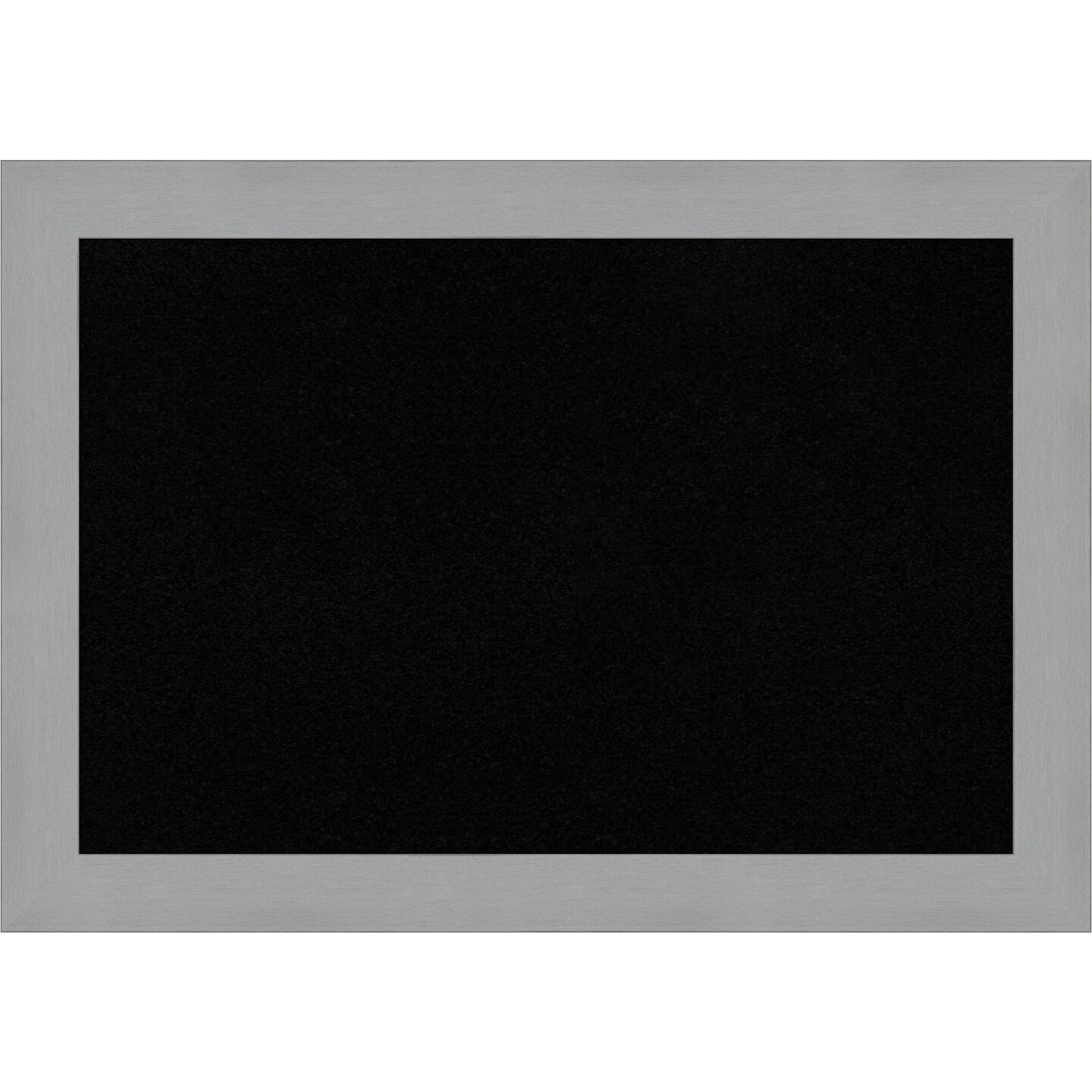 Brushed Framed Corkboard, Black Cork