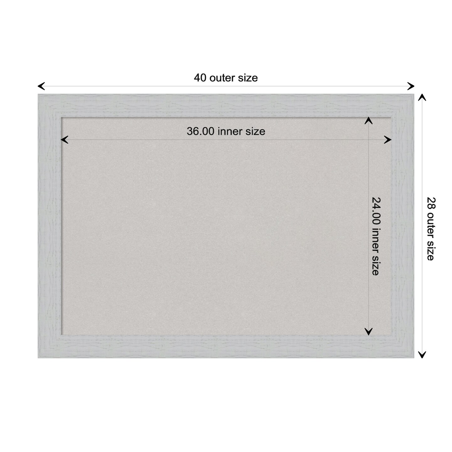 Shiplap Wood Framed Corkboard, Grey Cork