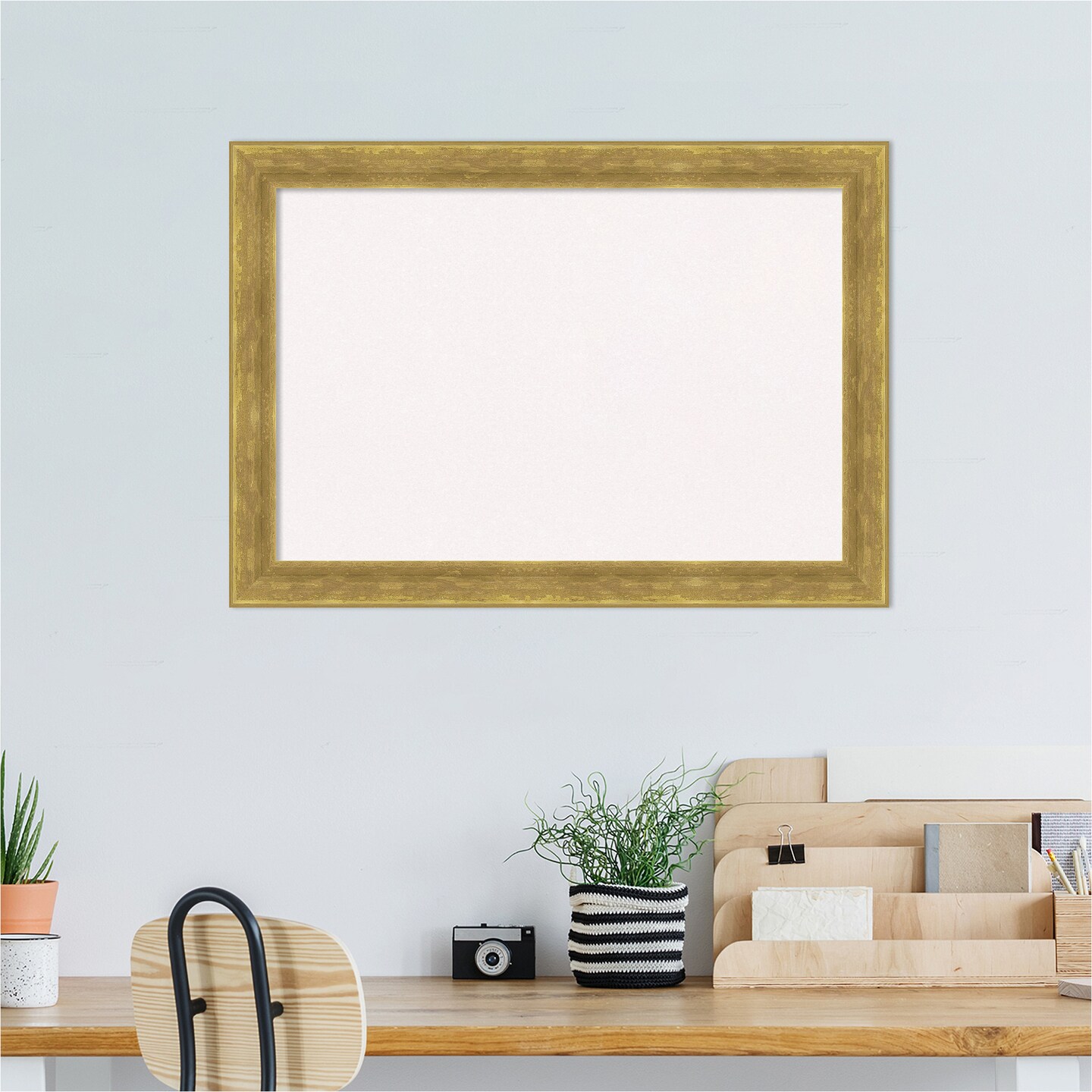 Angled Wood Framed Corkboard, White Cork