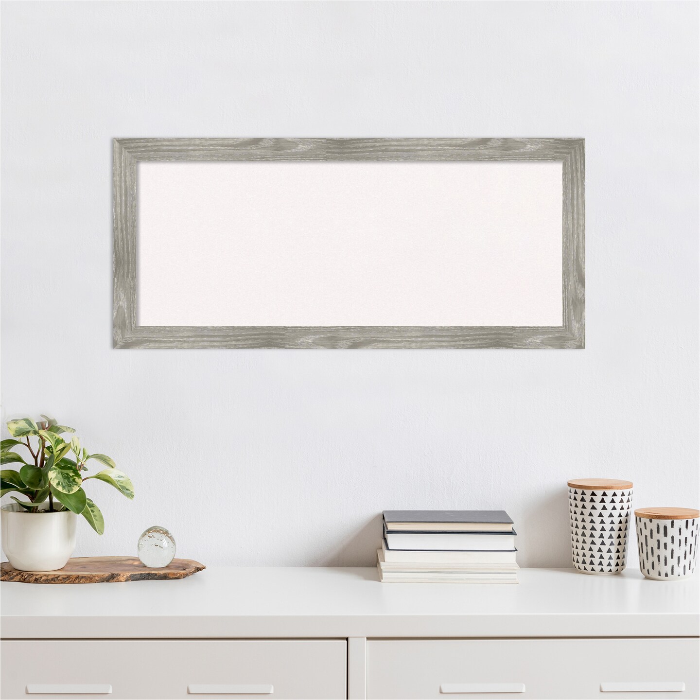 Dove Greywash Square Framed Corkboard, White Cork