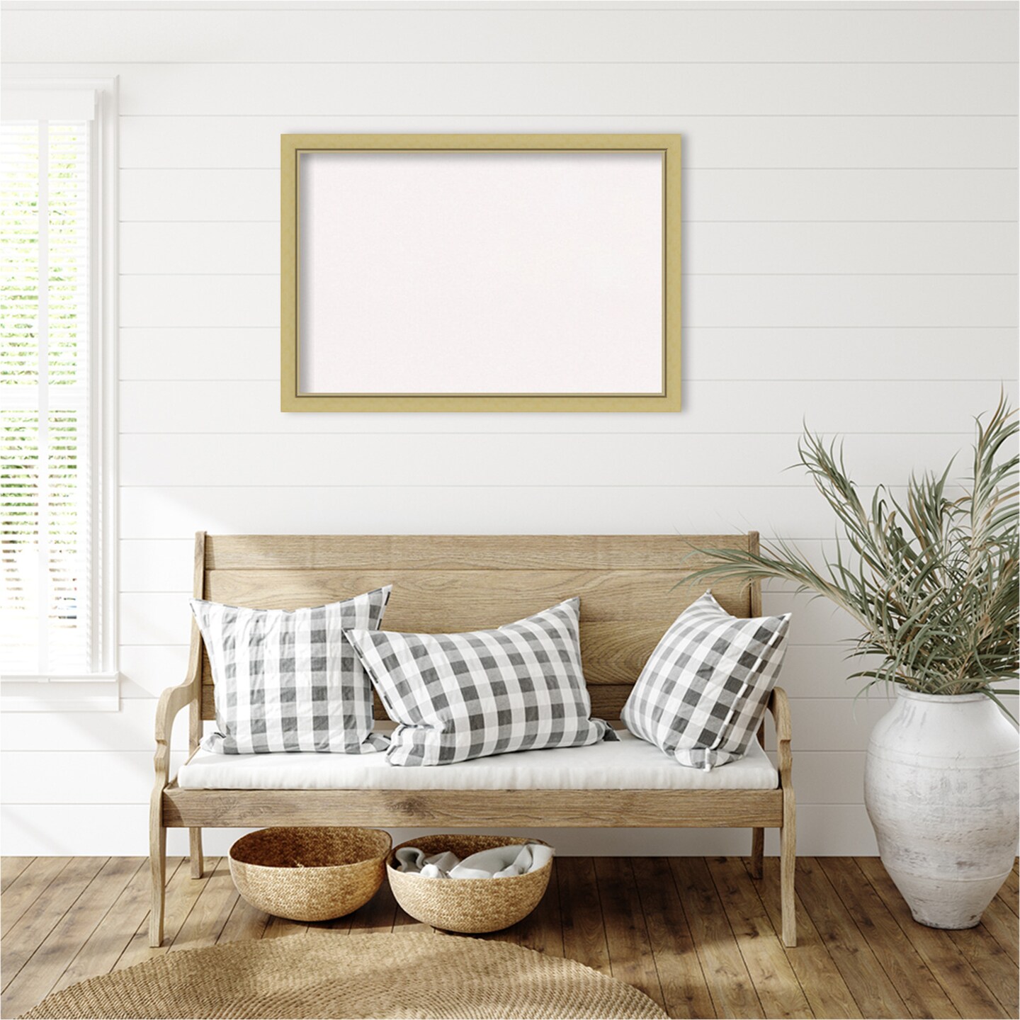 Landon Gold Narrow Framed Corkboard, White Cork