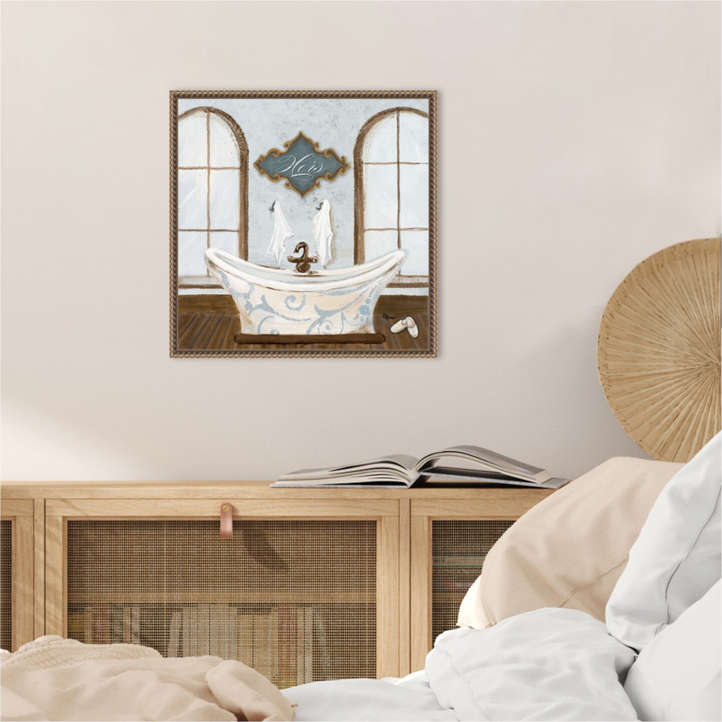 Villa Bath I by Gina Ritter Framed Canvas Wall Art