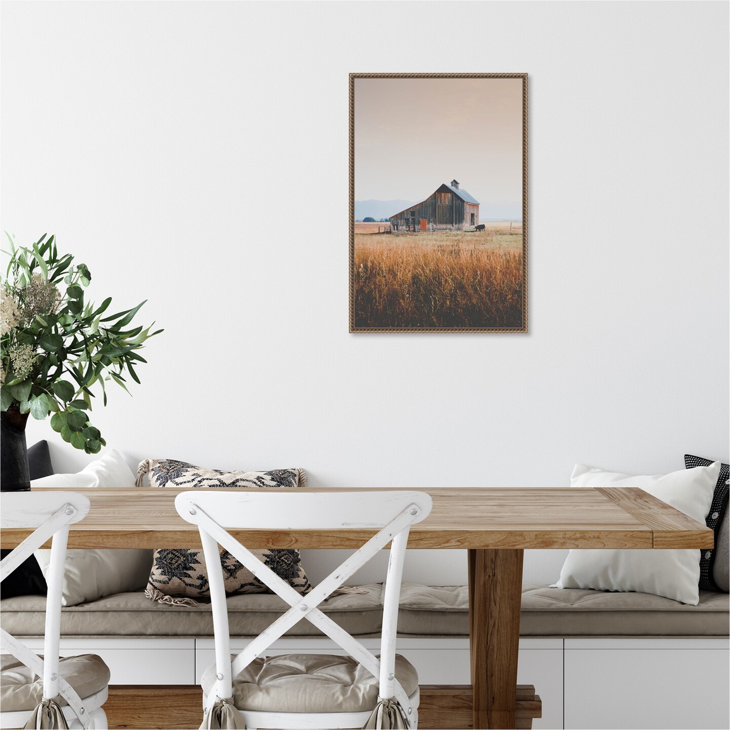 Hand Raised by Annie Bailey Art Framed Canvas Wall Art