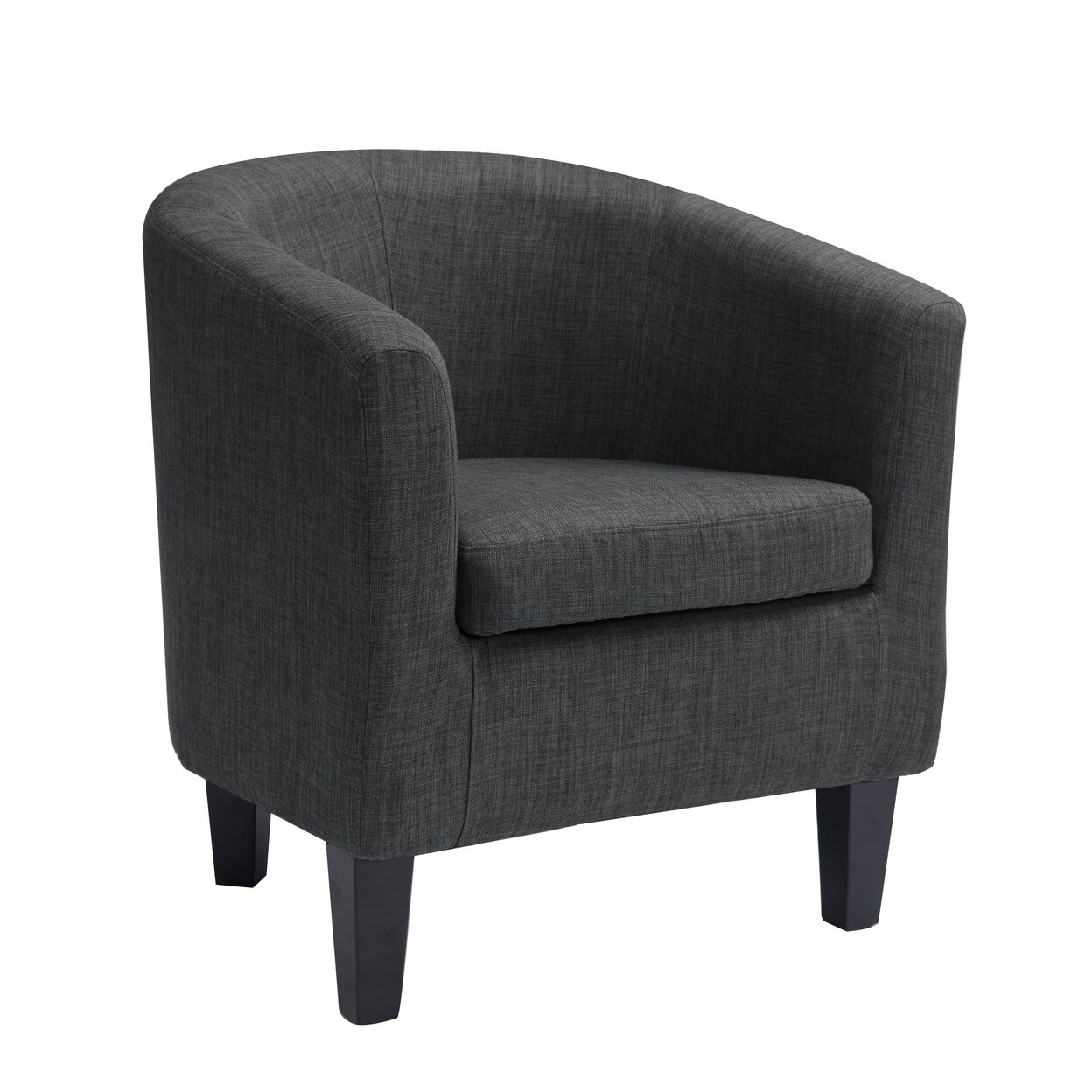 Corliving Antonio Dark Grey Fabric Tub Chair