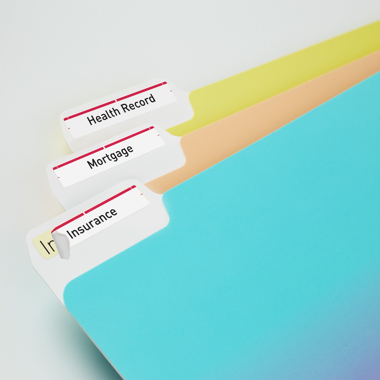Avery TrueBlock File Folder Labels, 2/3&#x22; x 3-7/16&#x22;, 1,500 Printable Labels, White/Red (5066)