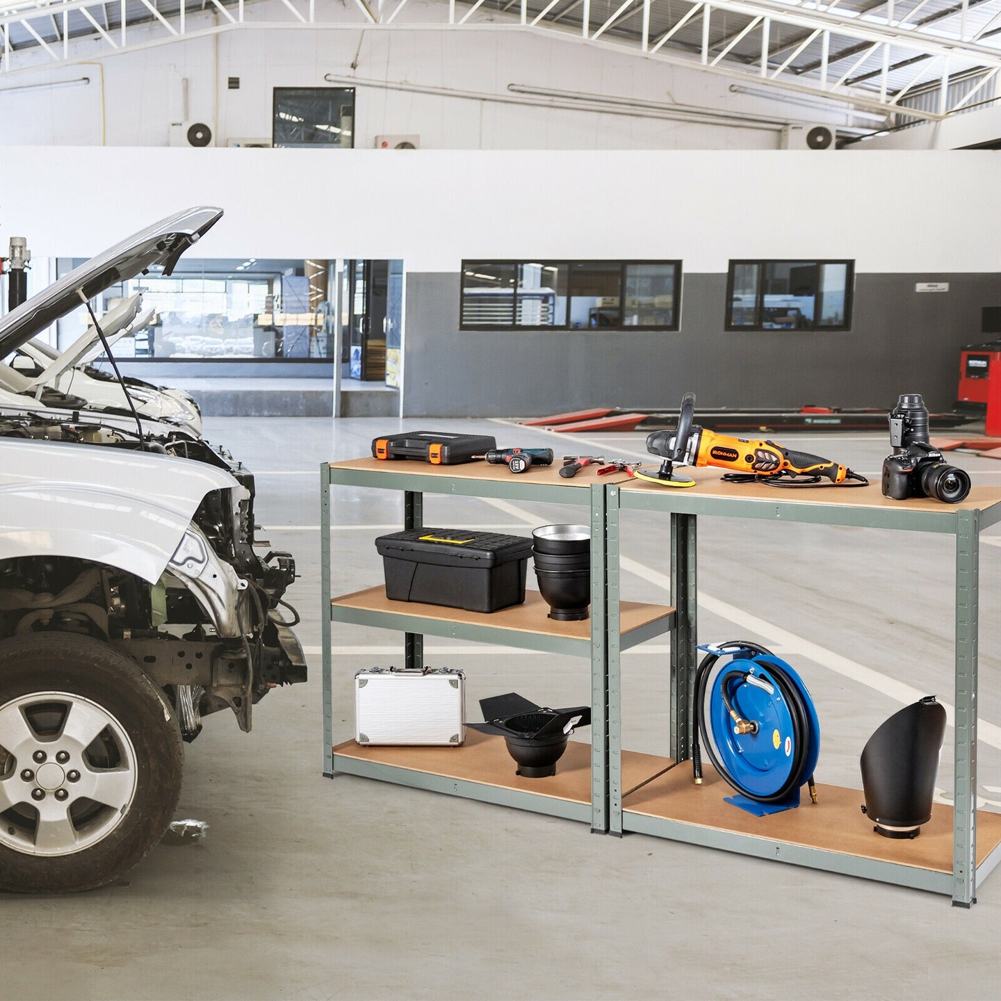 5-Layer Adjustable Multi-functional Metal Shelf Tool Organizer