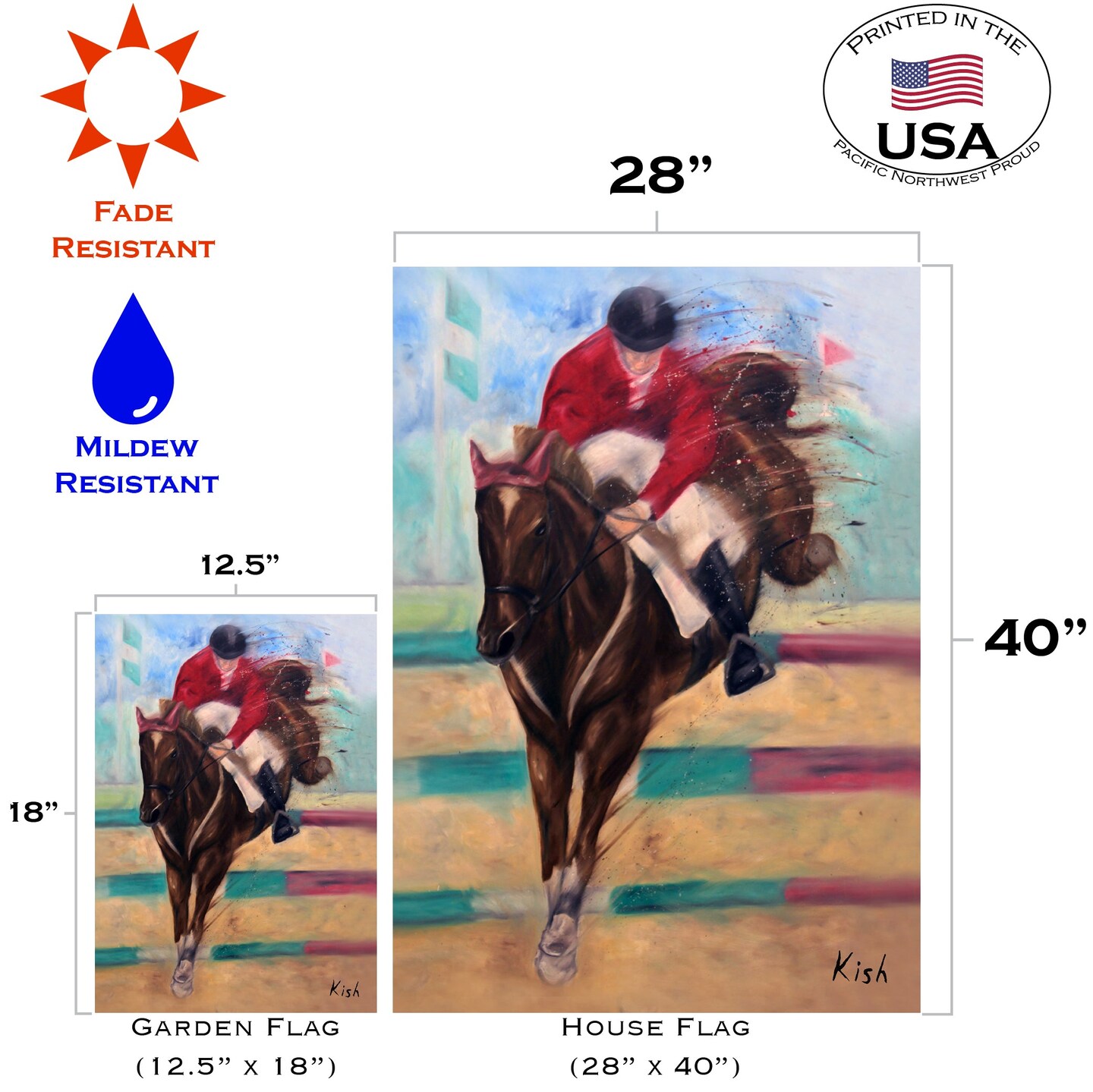 The Equestrian Decorative Horse Flag