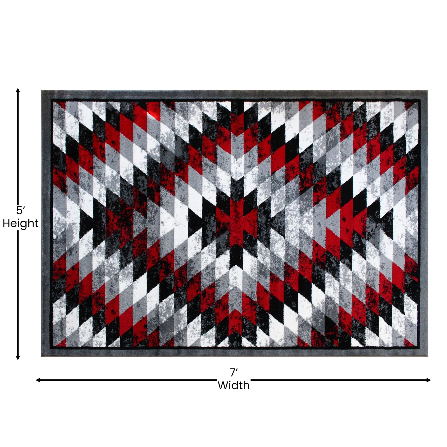 Masada Rugs Stephanie Collection Area Rug with Distressed Southwest Native American Design 1106