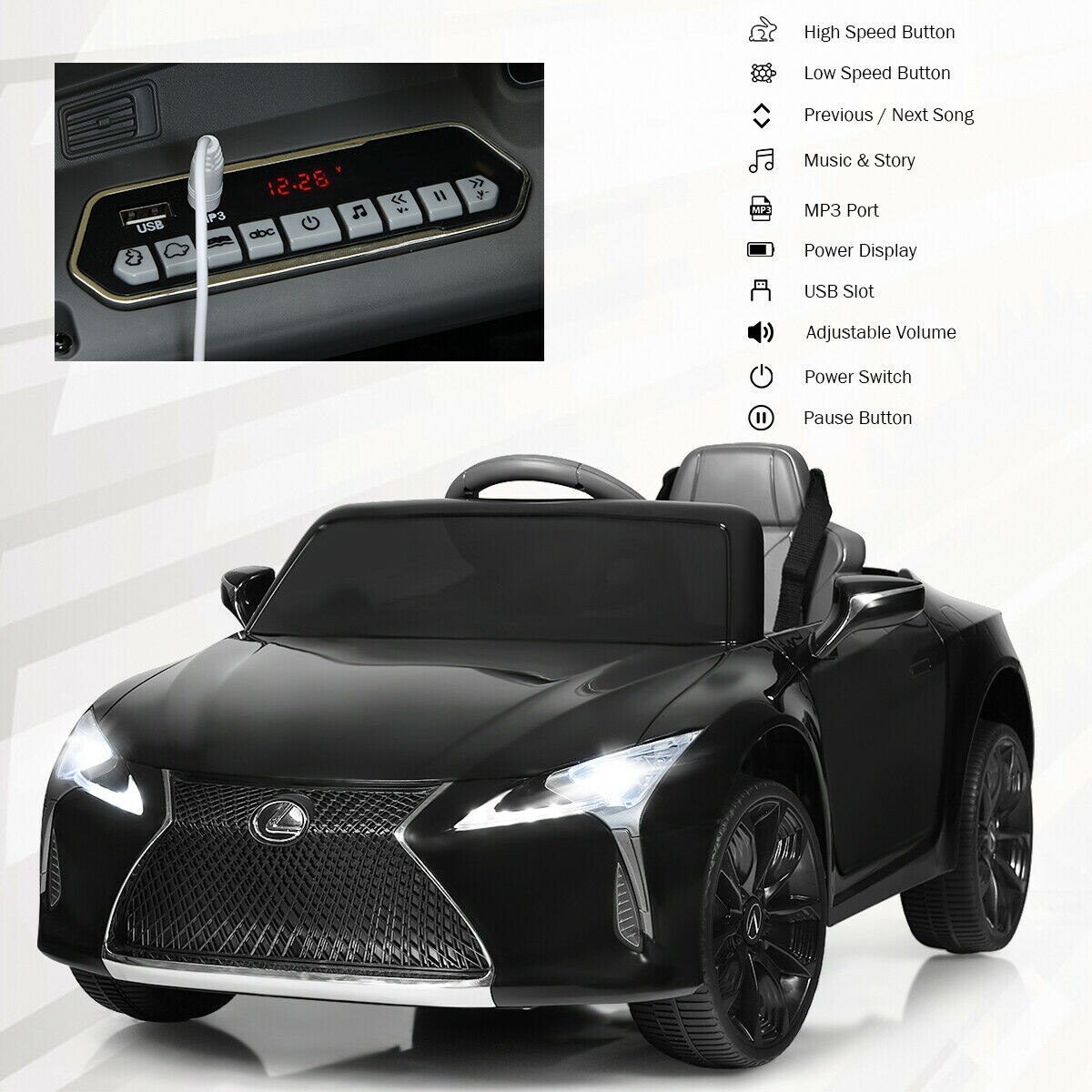 Kids Remote Control Ride Electric Vehicle with Fully Accessible Doors Perfect for Children