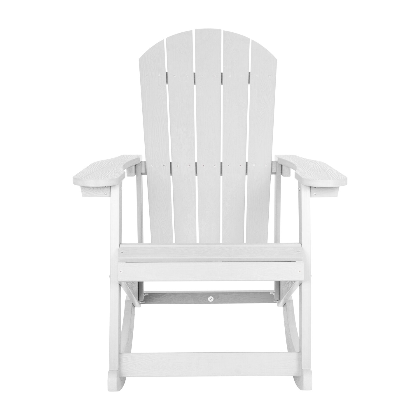 Merrick Lane Atlantic All-Weather Polyresin Adirondack Rocking Chair with Vertical Slats