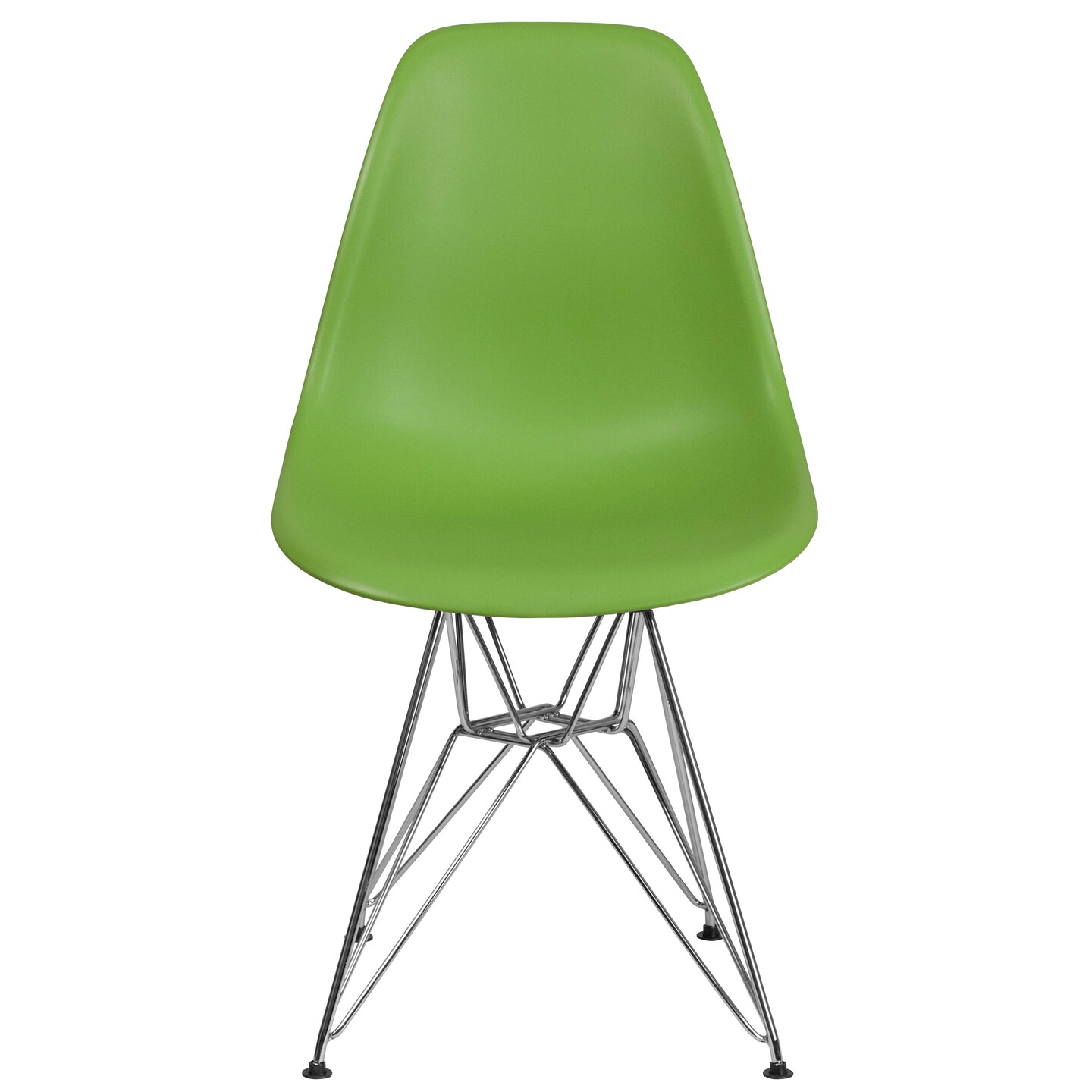 Emma and Oliver Plastic Accent Dining Chair with Chrome Base