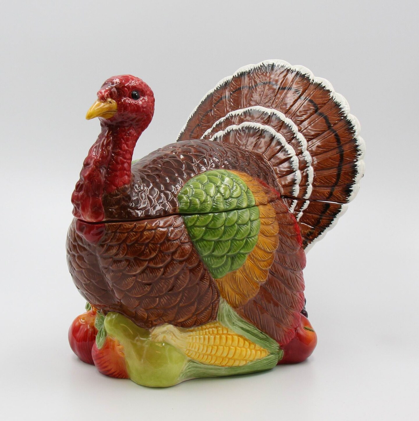 Ceramic Traditional Turkey Cookie Jar, Home D&#xE9;cor, Gift for Her, Gift for Mom, Kitchen D&#xE9;cor, Fall D&#xE9;cor, Thanksgiving D&#xE9;cor