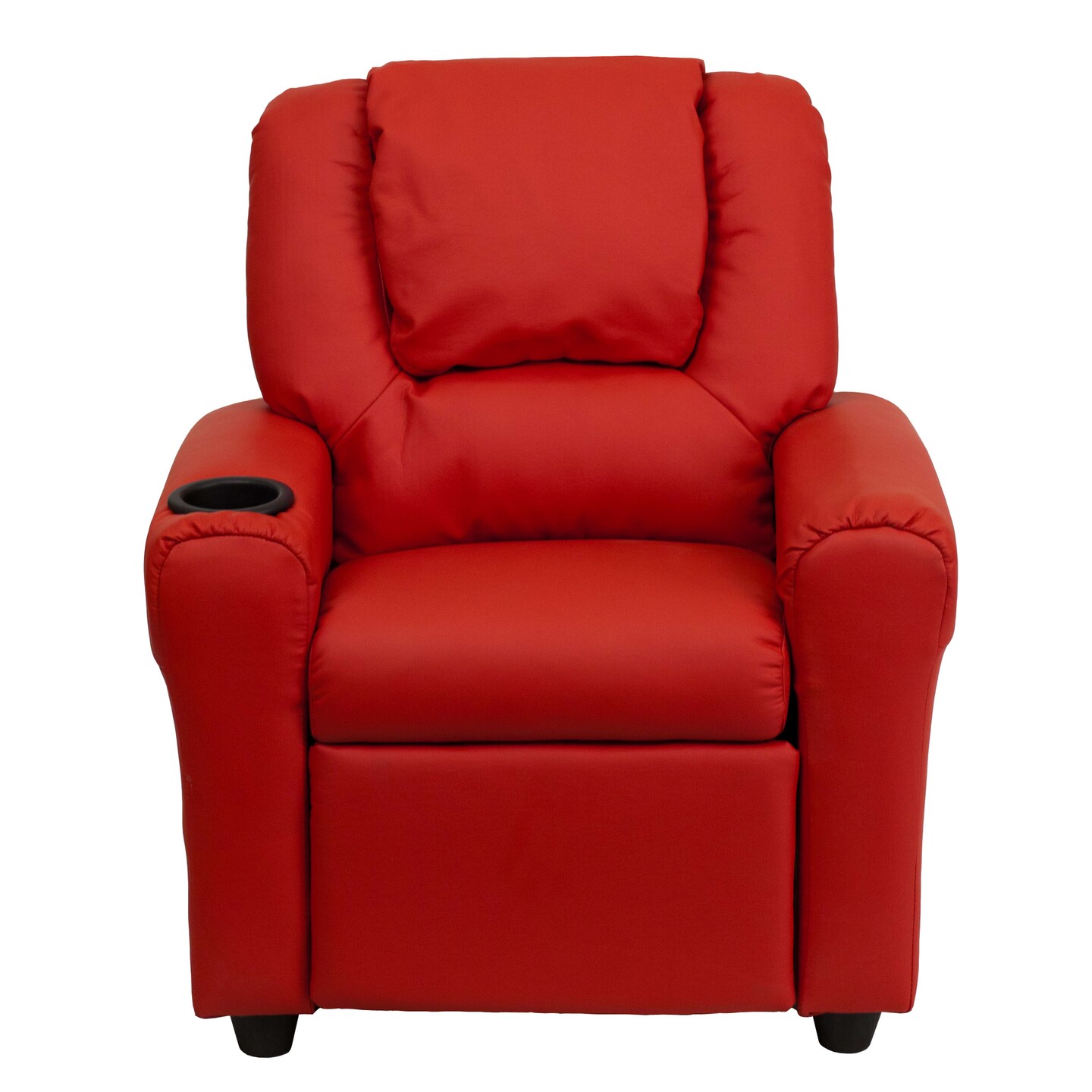 Emma and Oliver Contemporary Kids Recliner with Cup Holder and Headrest