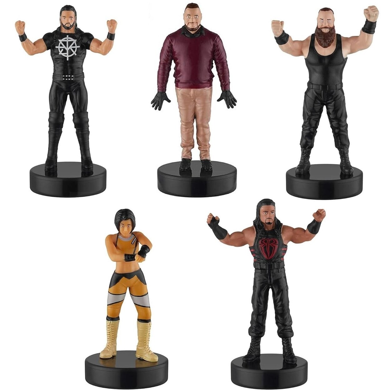 Wwe Wrestler Superstar Stampers 5Pk Kids Party Decor Character Figures Set Pmi International