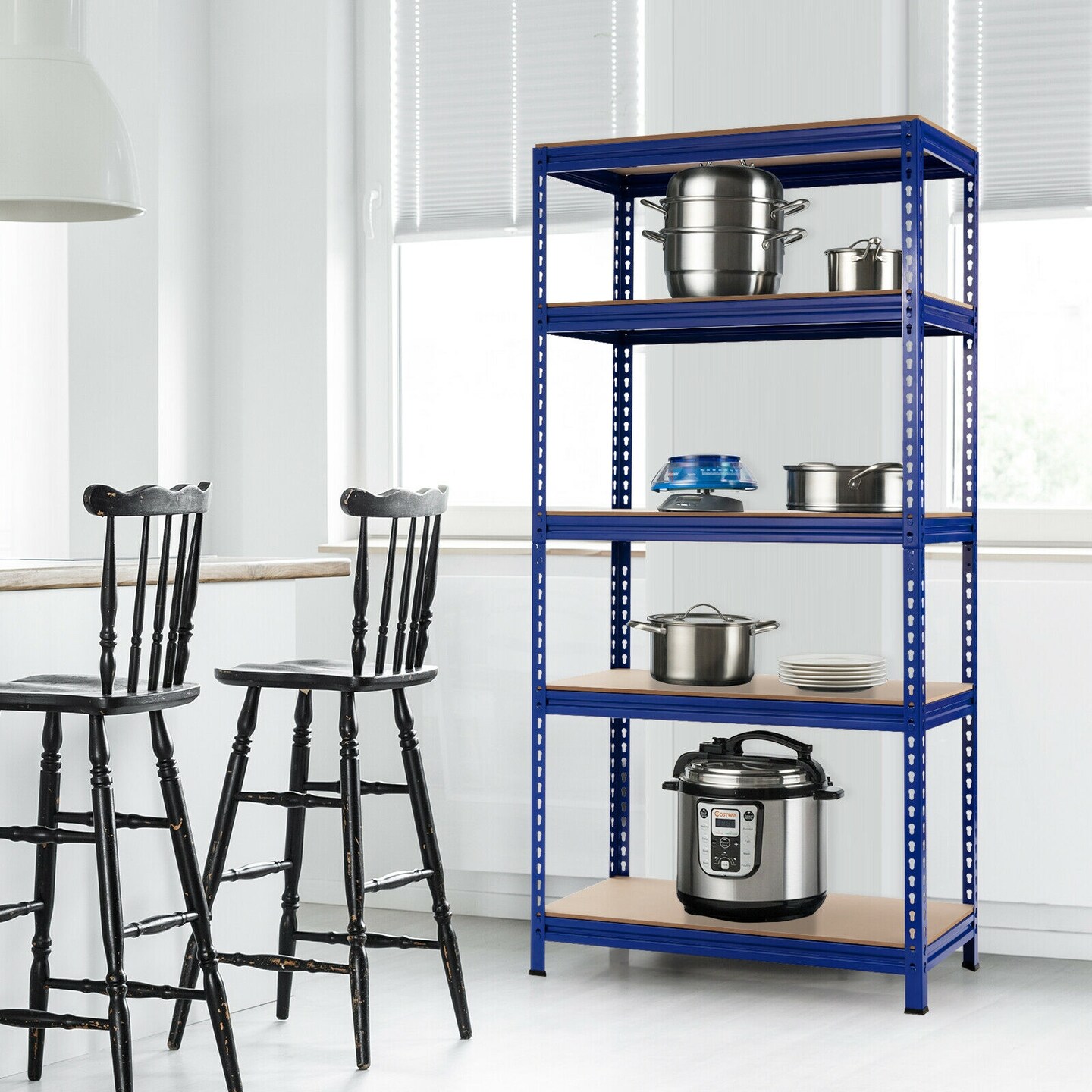 5-Tier Steel Shelving Unit Storage Shelves Heavy Duty Storage Rack