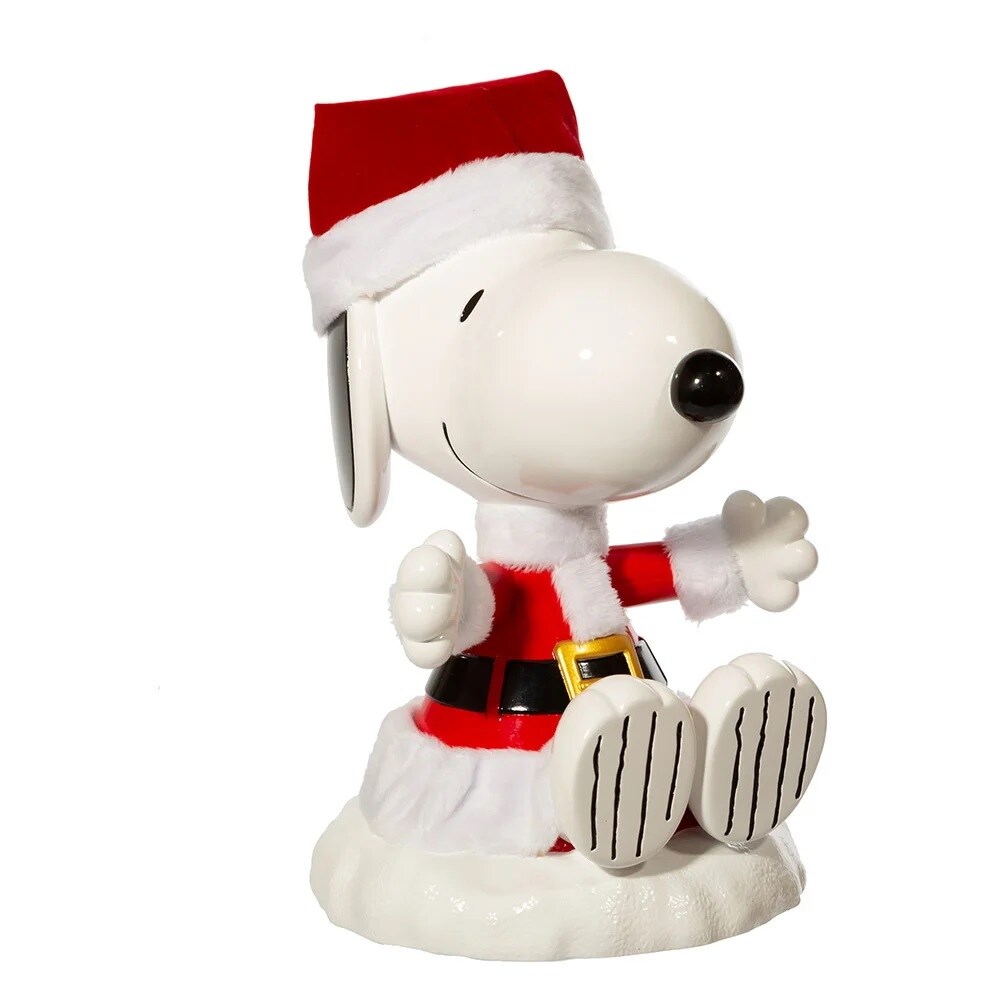 KSA 9.25&#x22; White and Red Santa Snoopy Christmas Tree Topper, Unlit
