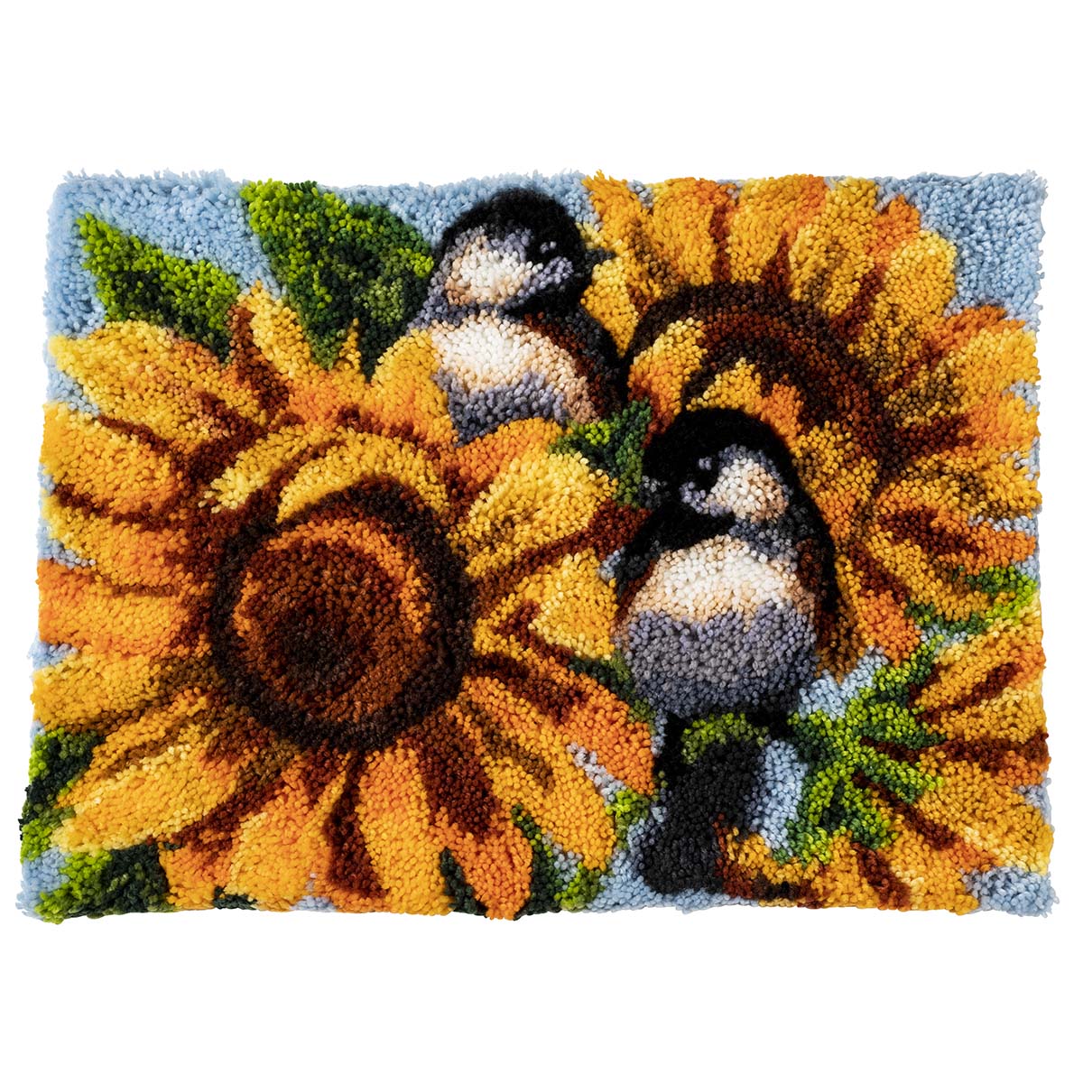 Herrschners  Sunflower Chickadees Latch Hook Kit