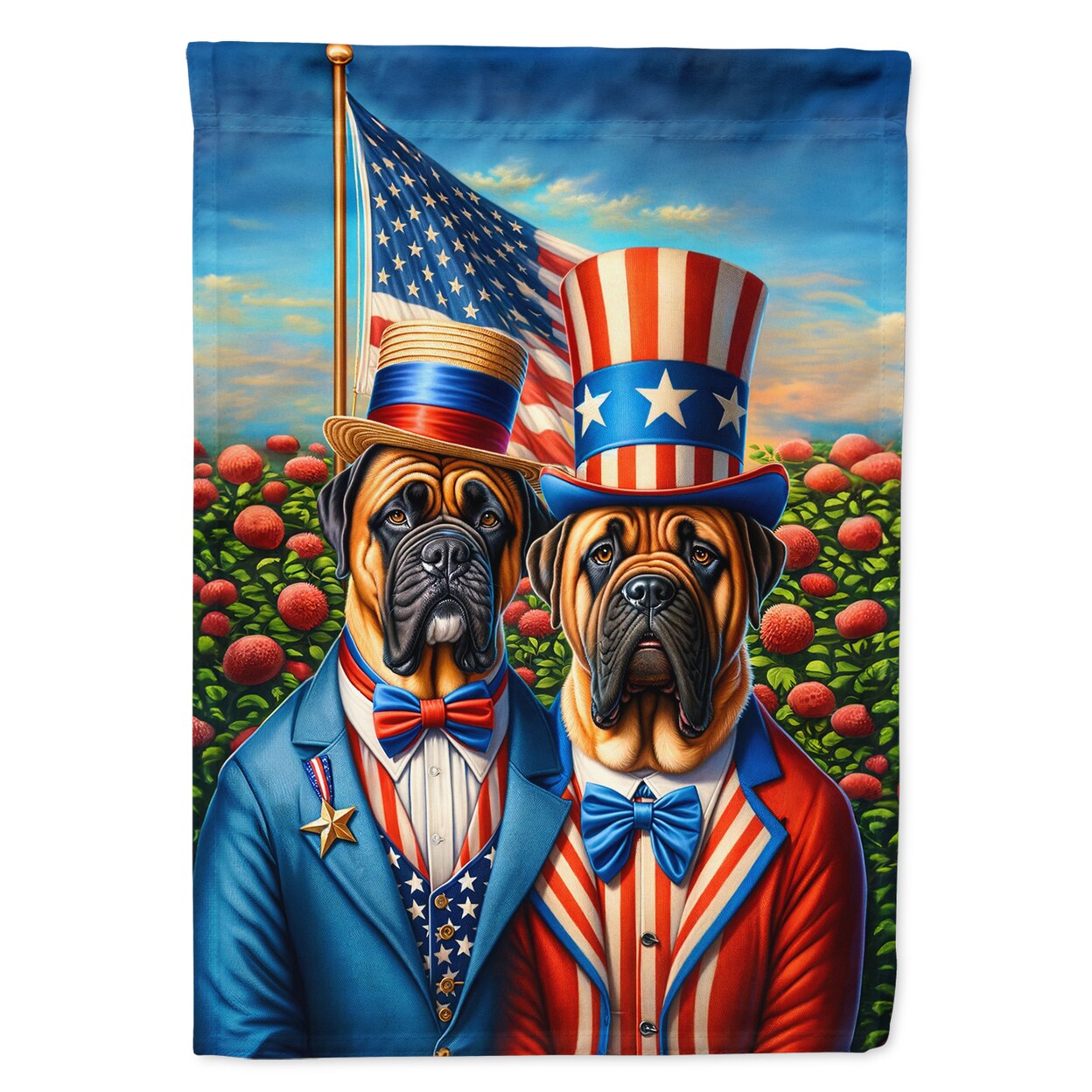 Caroline&#x27;s Treasures All American Bullmastiff House Flag