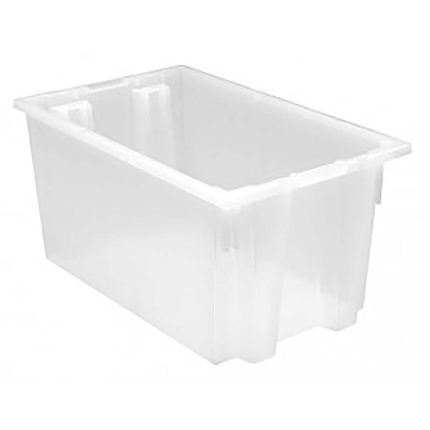 Quantum Storage Systems Stack and Nest Polypropylene Tote, Heavy Duty - Clear