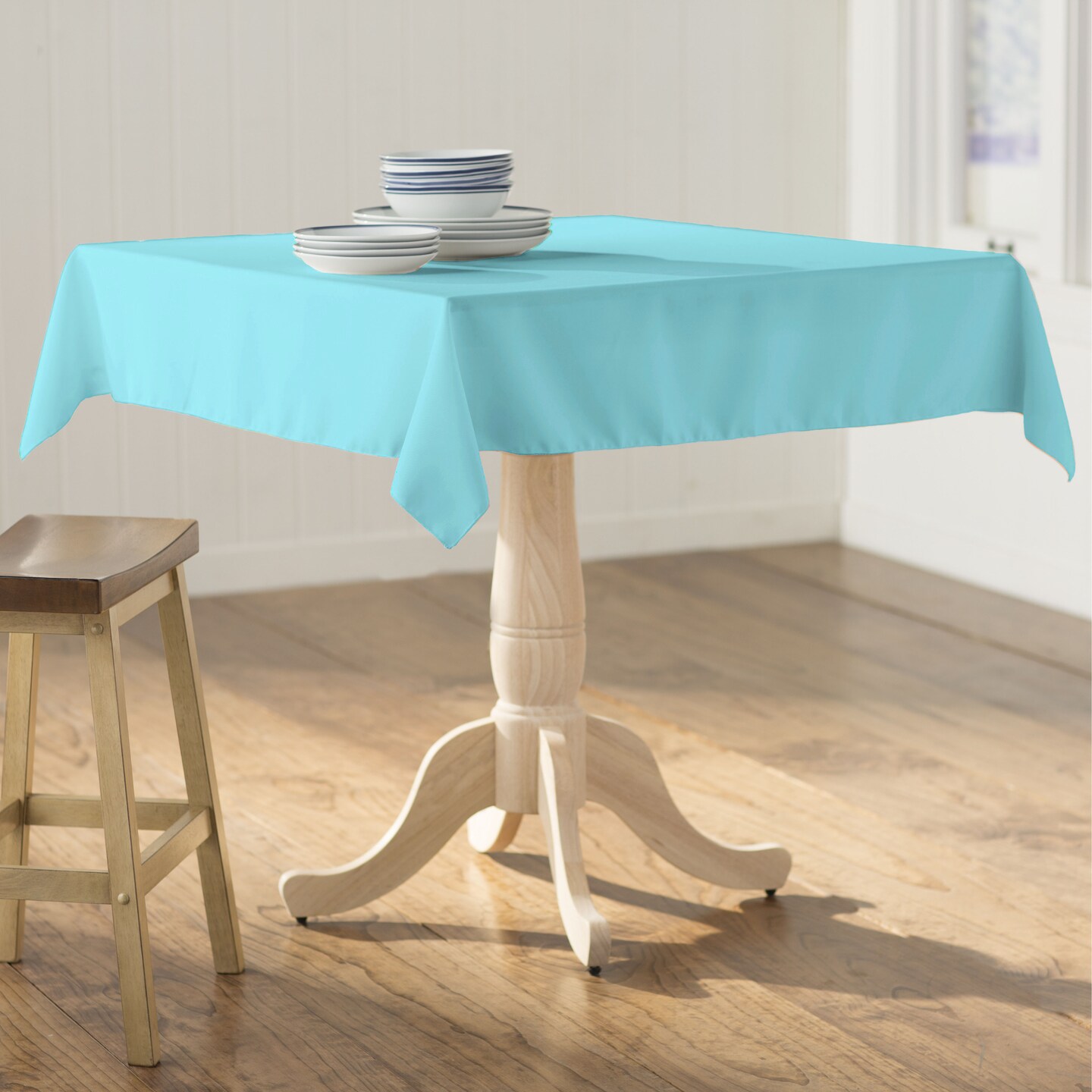 58 x 58 Inch Square Tablecloth Polyester Poplin Durable Event and Dining Linen