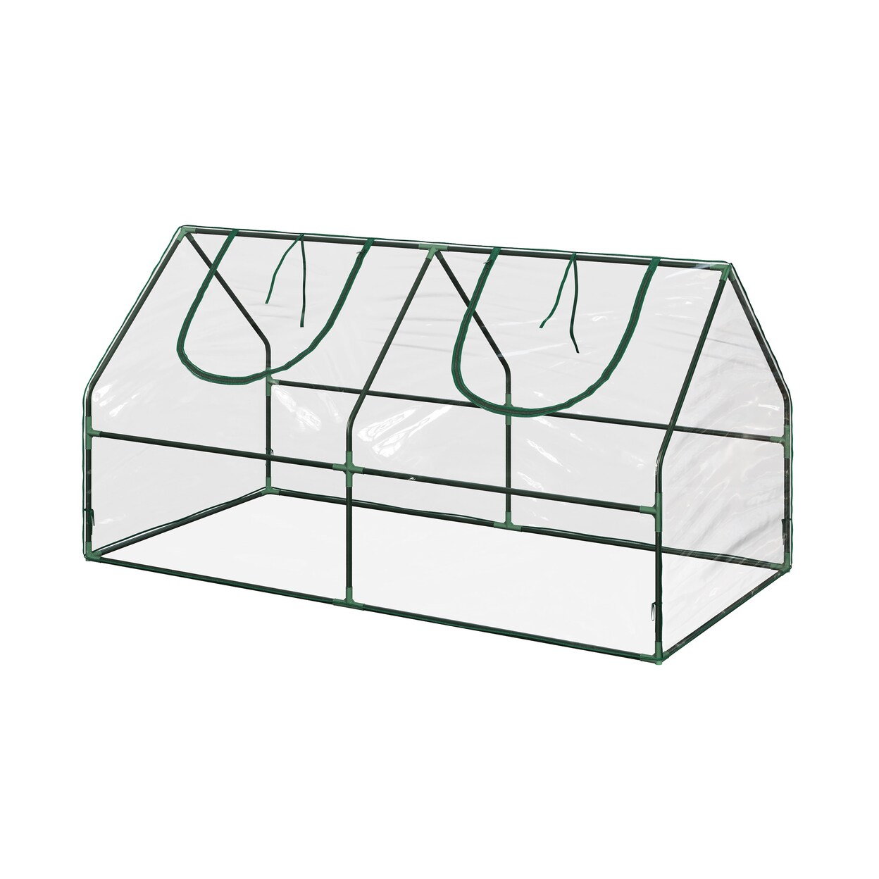 Home-Complete Small Greenhouse for Outdoors 47 x 24 in Plant Cover Green House Steel Frame
