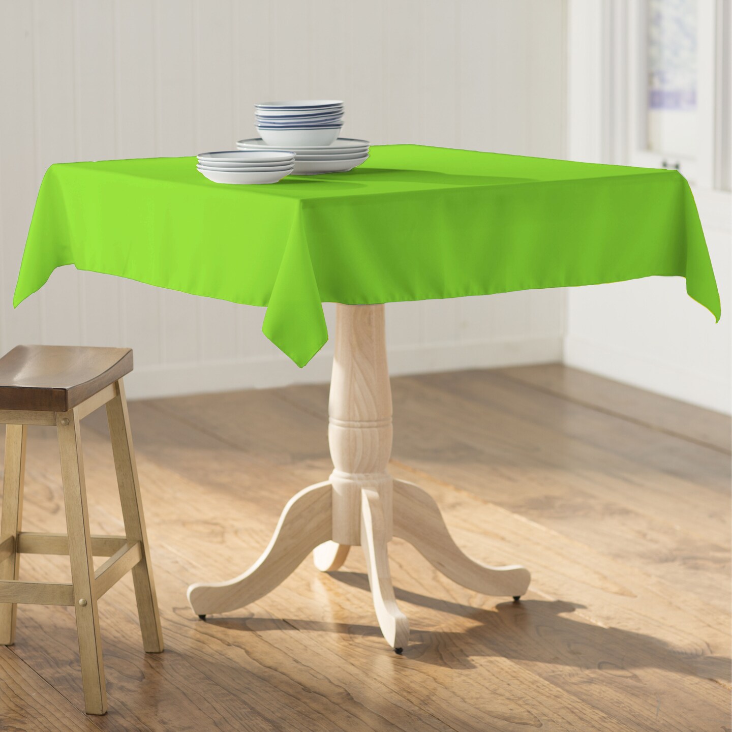 58 x 58 Inch Square Tablecloth Polyester Poplin Durable Event and Dining Linen