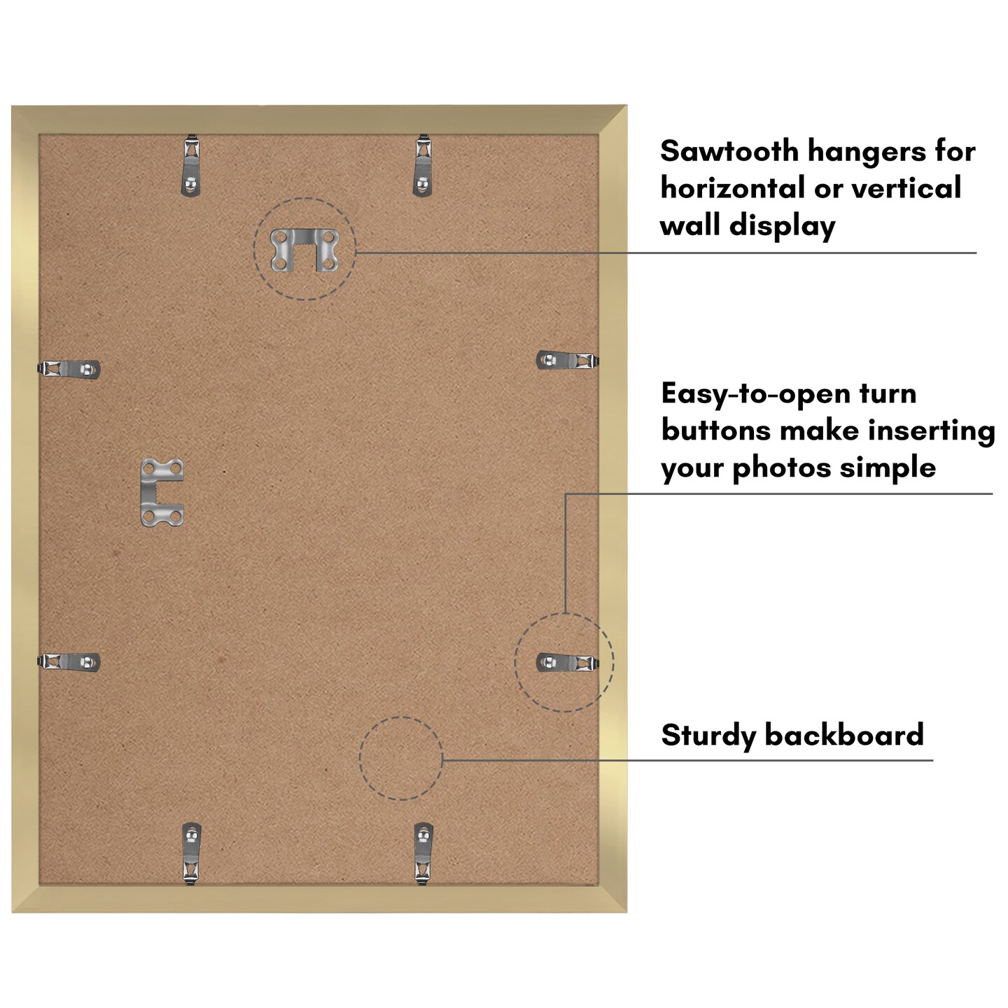 Americanflat 2 Pack of Picture Frames with Mat - Plexiglass Cover