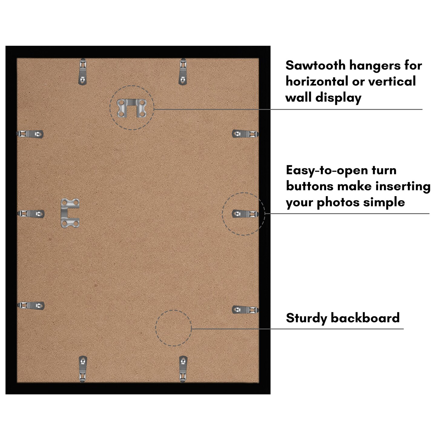 Americanflat 2 Pack of Picture Frames with Mat - Plexiglass Cover