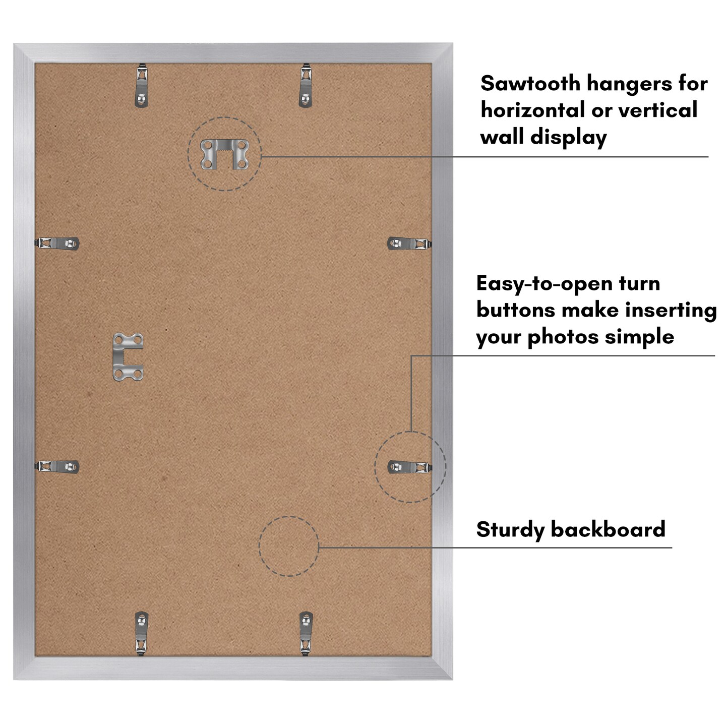 Americanflat Picture Frame Set with Mat - Set of 5 - Photo Frame Set of Five for Wall Display - Plexiglass Cover - Hanging Hardware