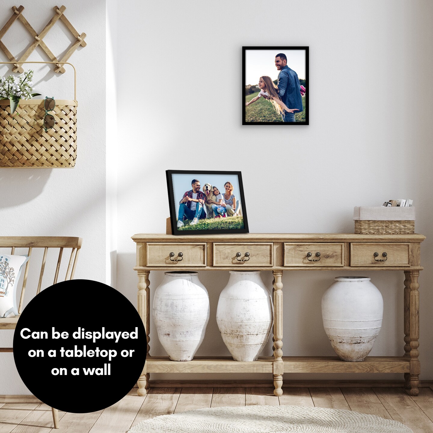 Americanflat Poster Frame - Perfect Frame for Photos and Artwork - Large Picture Frame - Polished Plexiglass - Hanging Hardware with Horizontal and Vertical Display