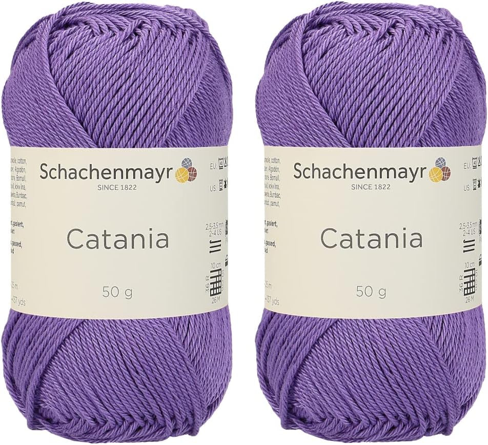 [ Set of 2 Skeins ] SMC Catania Originals 100% Mercerized Cotton Yarn, Total 3.52 Oz. Each 1.76 Oz (50G) / 136 Yrds (125 M) Amigurumi Yarn Fine-Sport 2 (106 White)