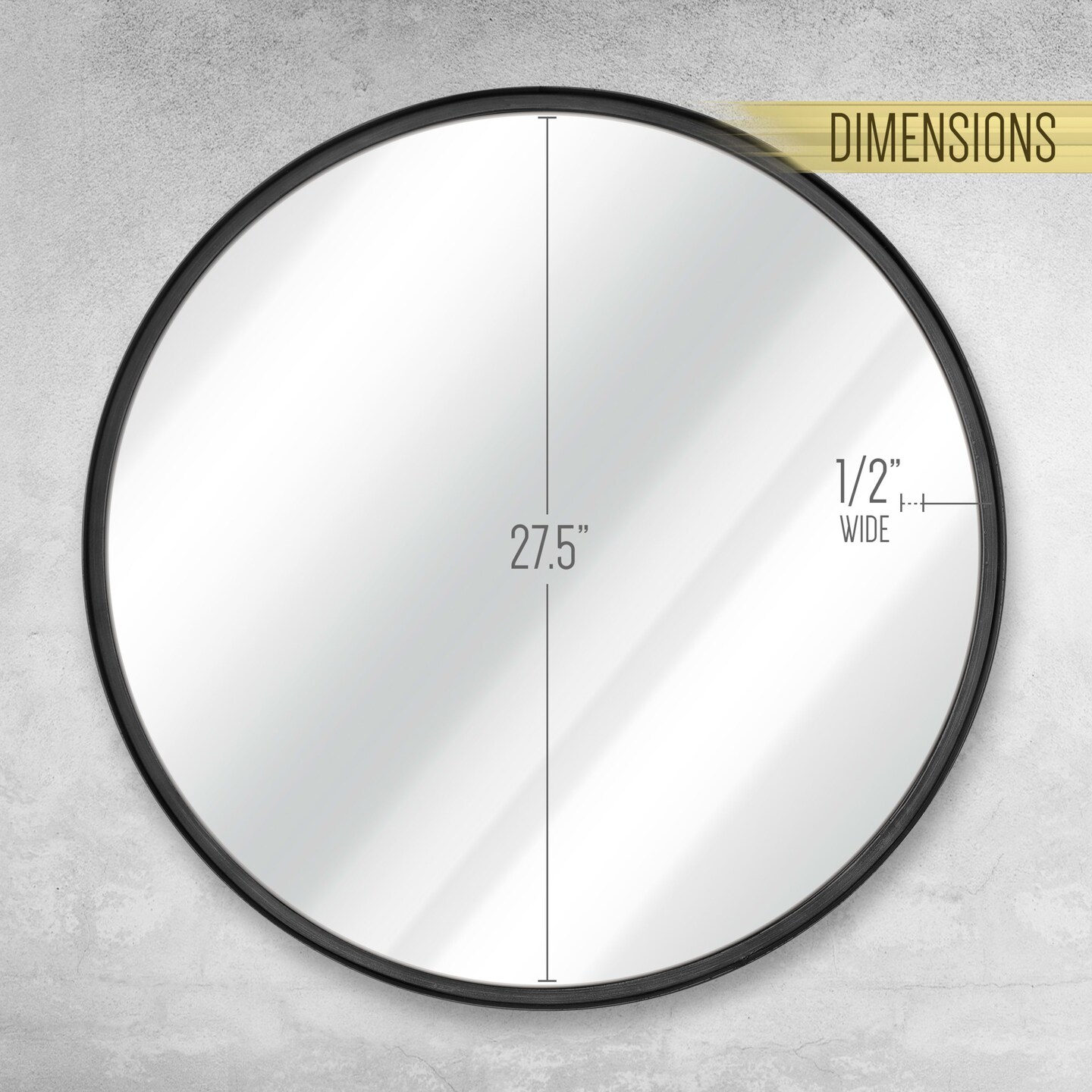 HBCY Creations Wall Mirror for Entryways, Washrooms, Living Rooms and More