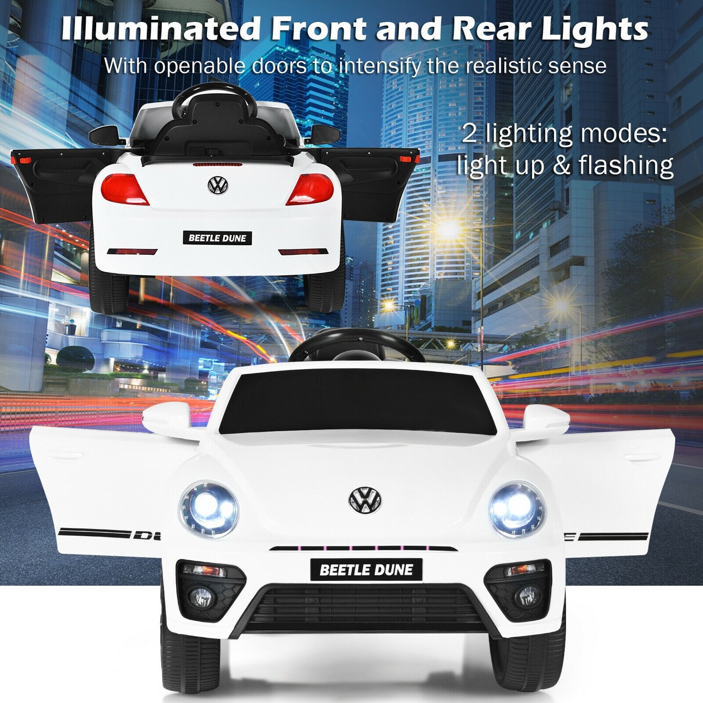 Kids Electric Ride On Car with Remote Control and Led Headlight Ideal Gift for Birthdays or Any Special Festival