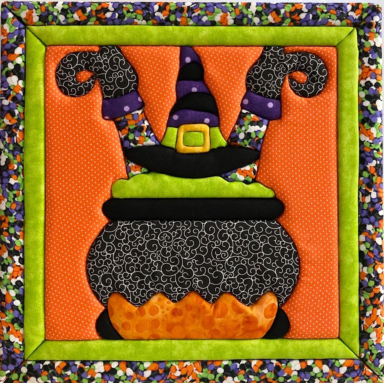Quilt-Magic No Sew Wall Hanging Kit-Witch&#x27;s Caldron