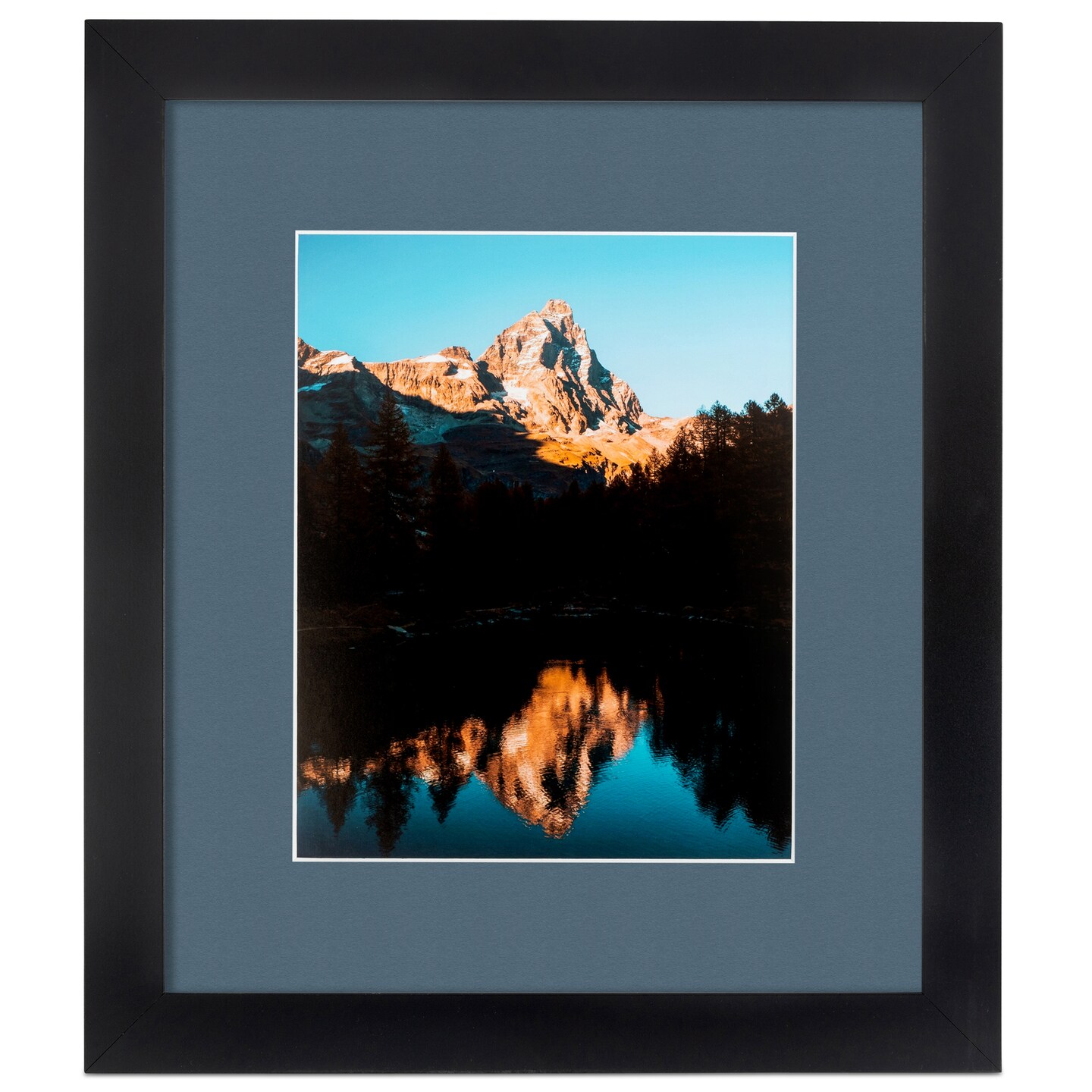 ArtToFrames 21x27" Matted Picture Frame with 17x23" Single Mat Photo Opening Framed in 1.25" Black and 2" Mat (FWM-3926-21x27)