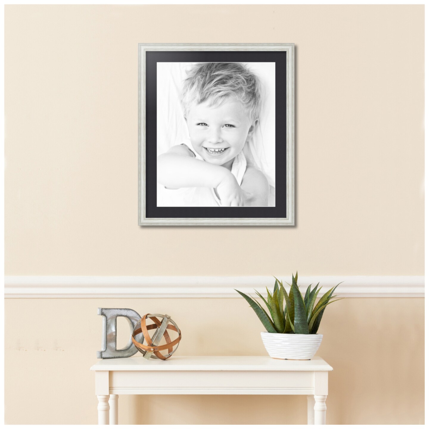 ArtToFrames 22x26" Matted Picture Frame with 18x22" Single Mat Photo Opening Framed in 1.25" White and 2" Mat (FWM-4098-22x26)