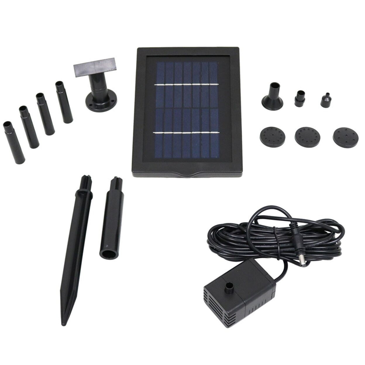 Sunnydaze 40 Gph Solar Pump And Panel Kit With 5 Spray Heads - 24 In Lift