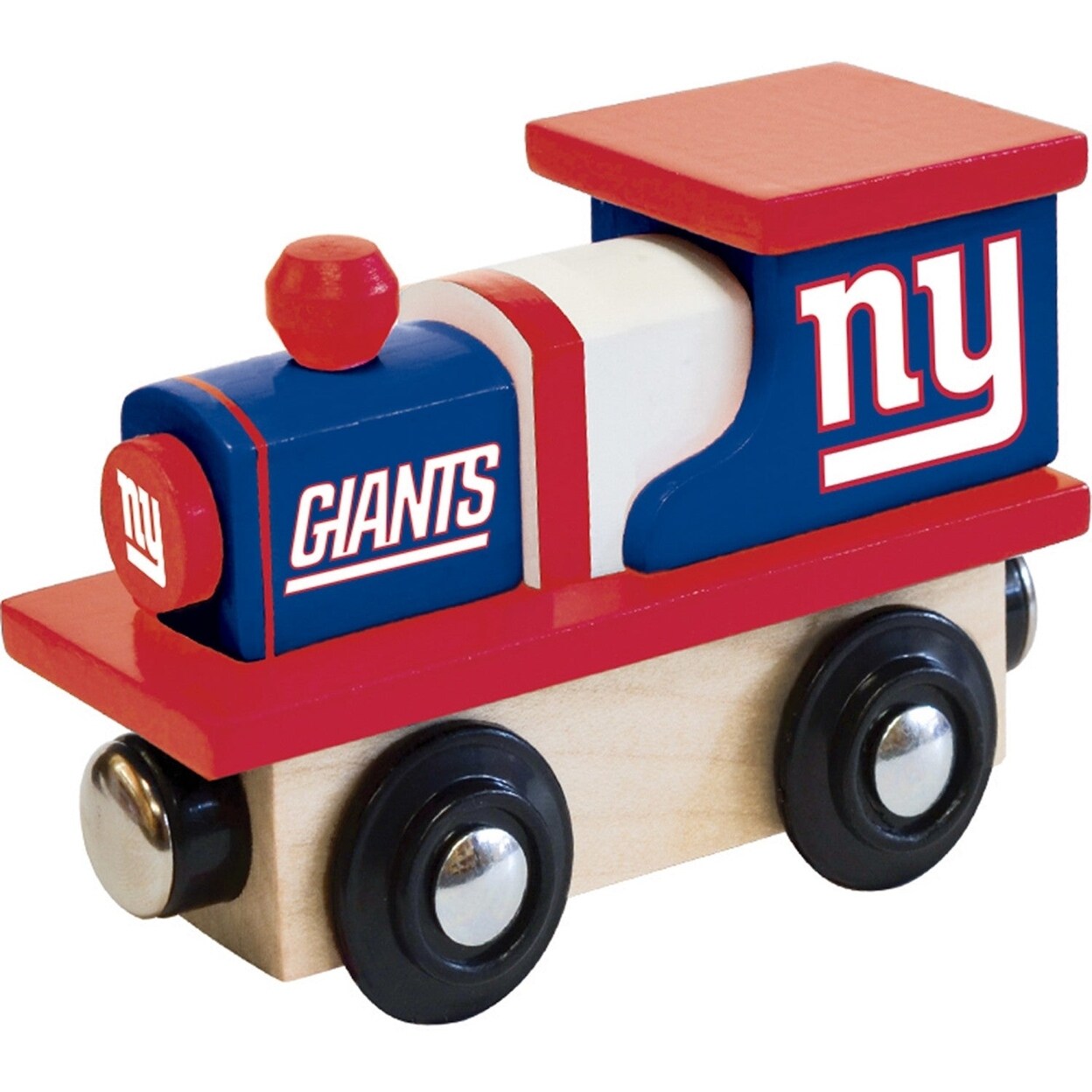 York Giants Toy Train Engine Wooden Nfl Team Compatible With 1 Inch Tracks