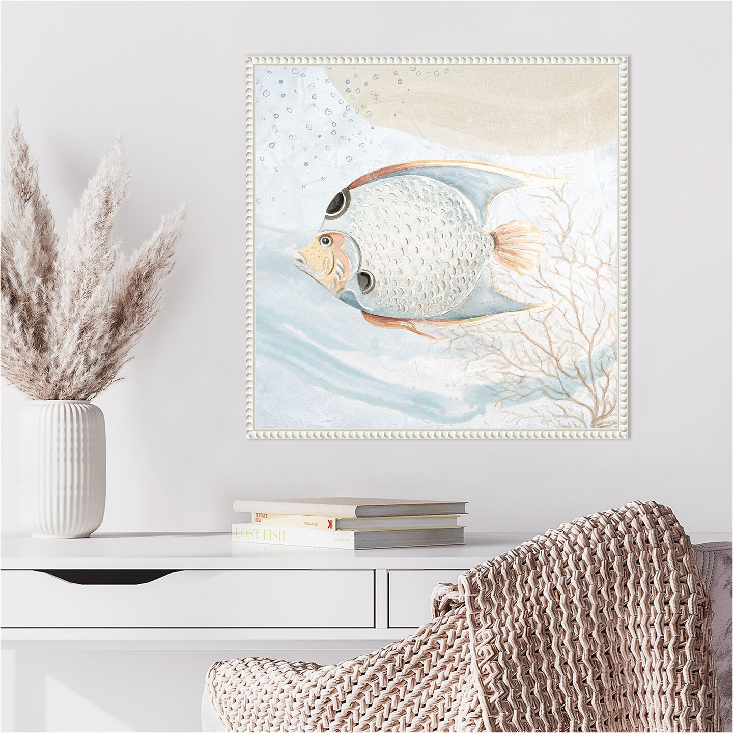 Ocean Oasis Bubbles Tropical Fish by Patricia Pinto Framed Canvas Wall Art
