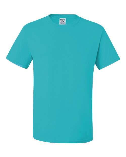 Jerzees Men's Heavyweight Short Sleeve T-Shirt - 5.6 Oz 50/50 Cotton Polyester Crewneck - View #6