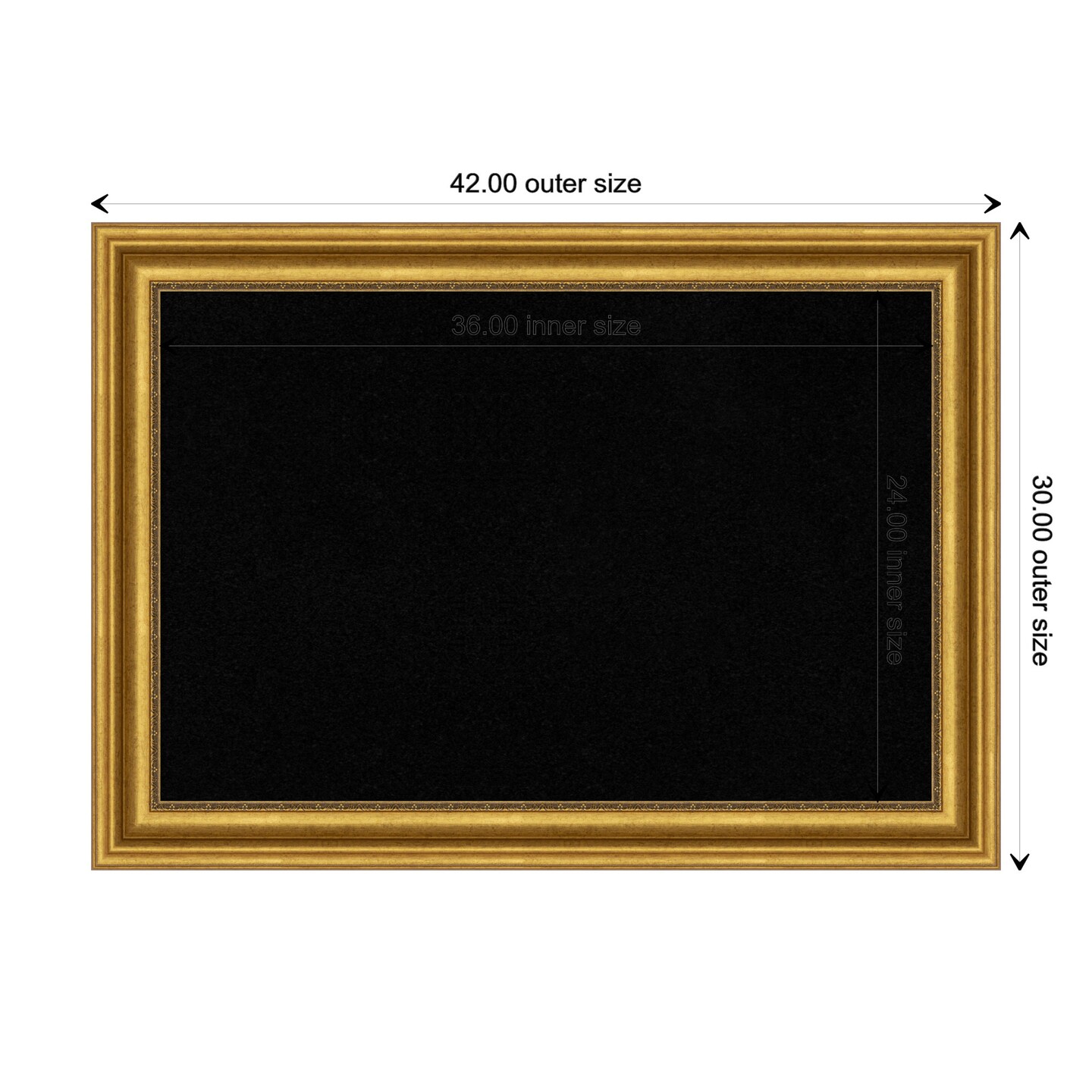 Parlor Framed Corkboard, Black Cork