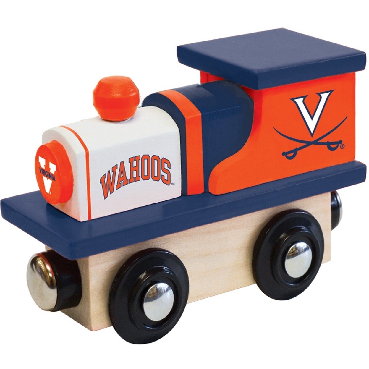 Virginia Cavaliers Wooden Toy Train Engine Compatible 1-Inch Track Sports Fan