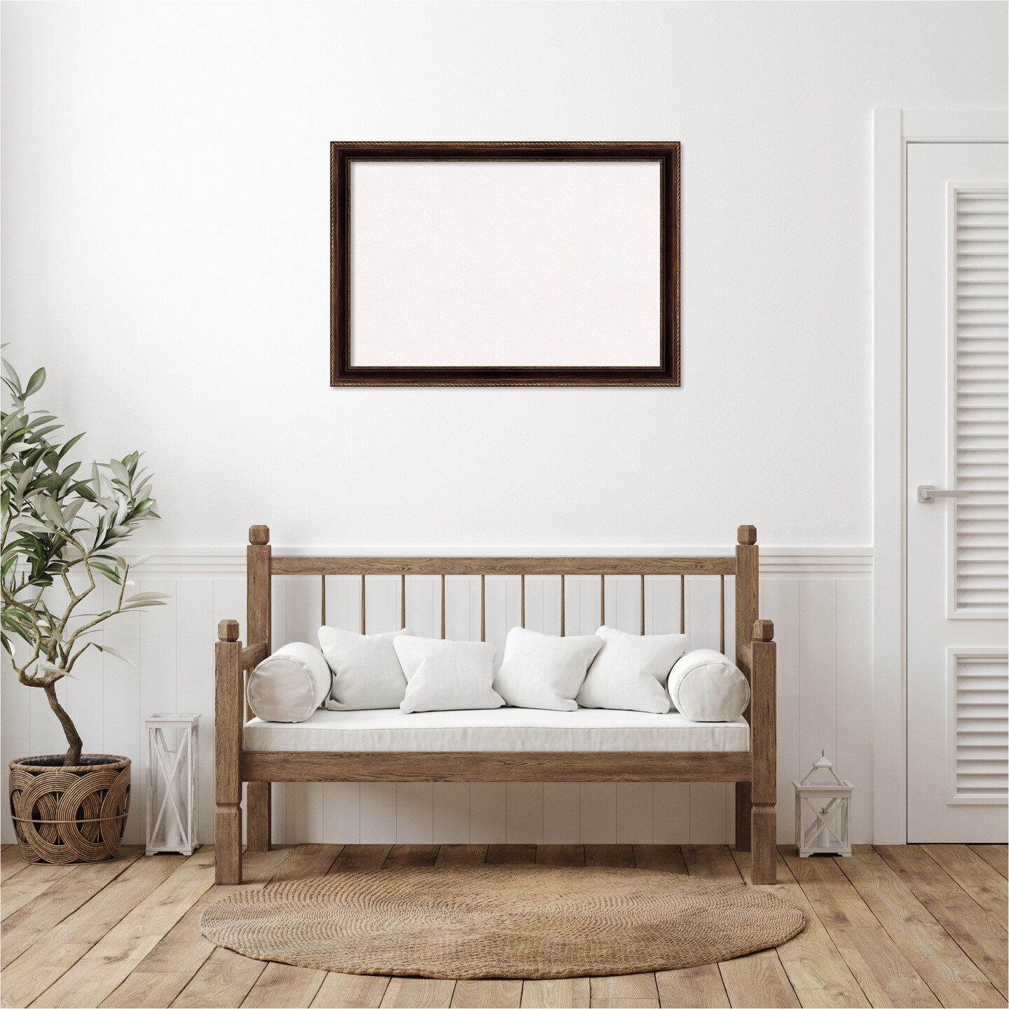 Corded Framed Corkboard, White Cork