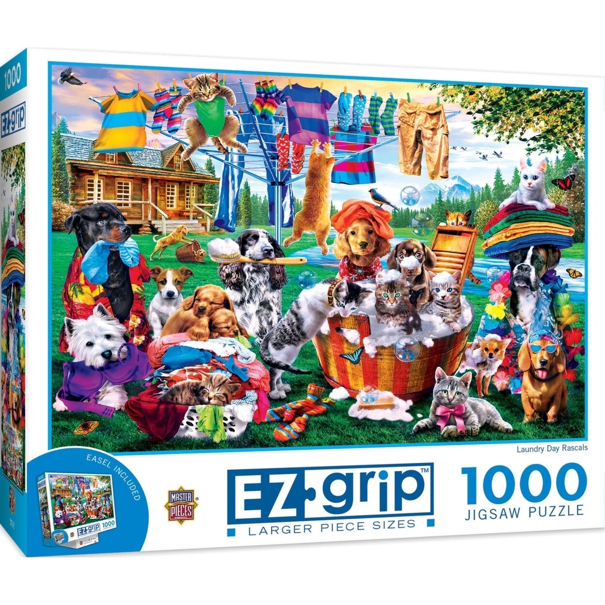 MasterPieces EZ Grip - Laundry Day Rascals 1000 Piece Jigsaw Puzzle