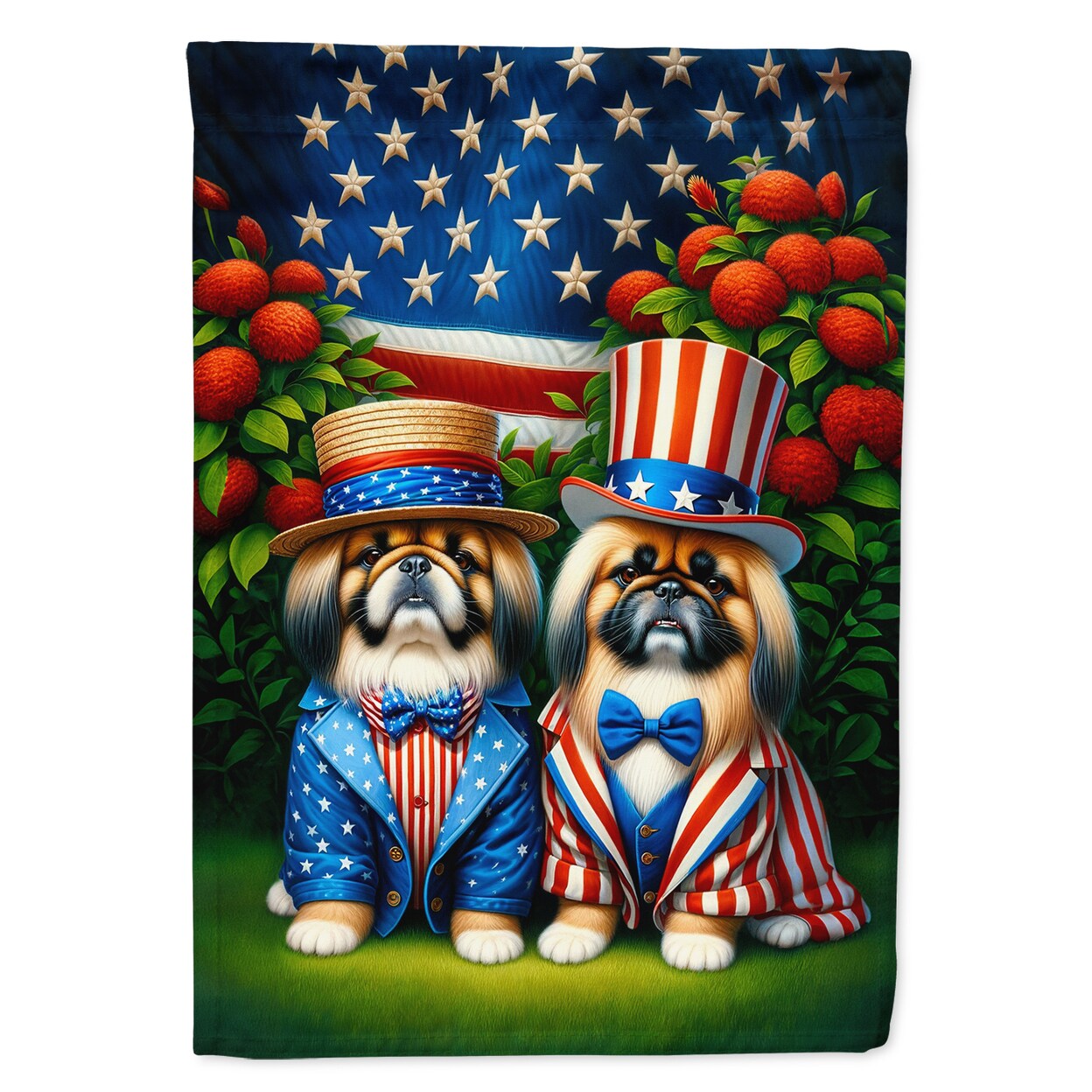 All American Pekingese Garden Flag