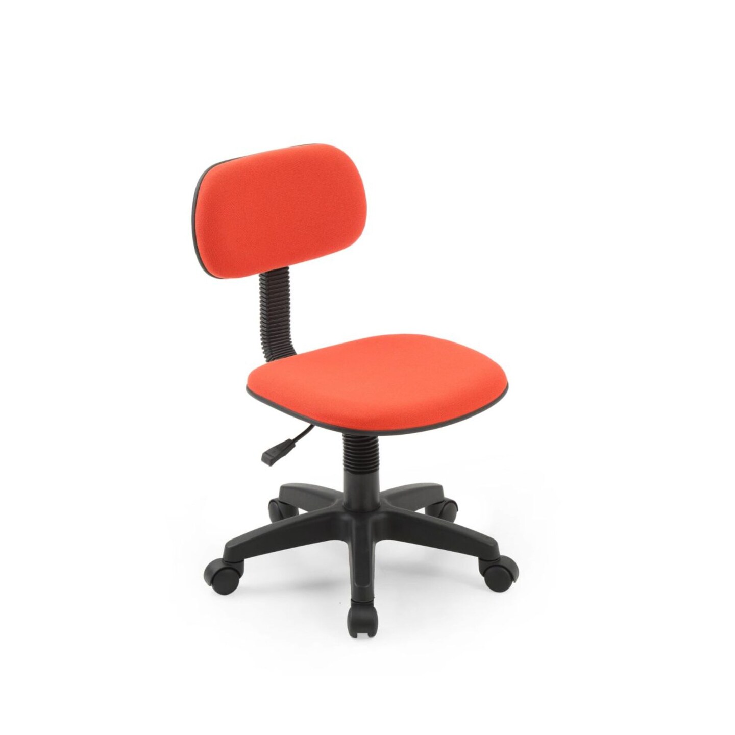 Contemporary Home Living 35.25 Red and Black Adjustable Armless Swiveling Kids Desk Chair