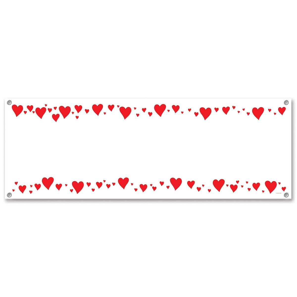 Party Central Club Pack of 12 Red Heart Border Blank Banner Hanging Decorations 5&#x27;